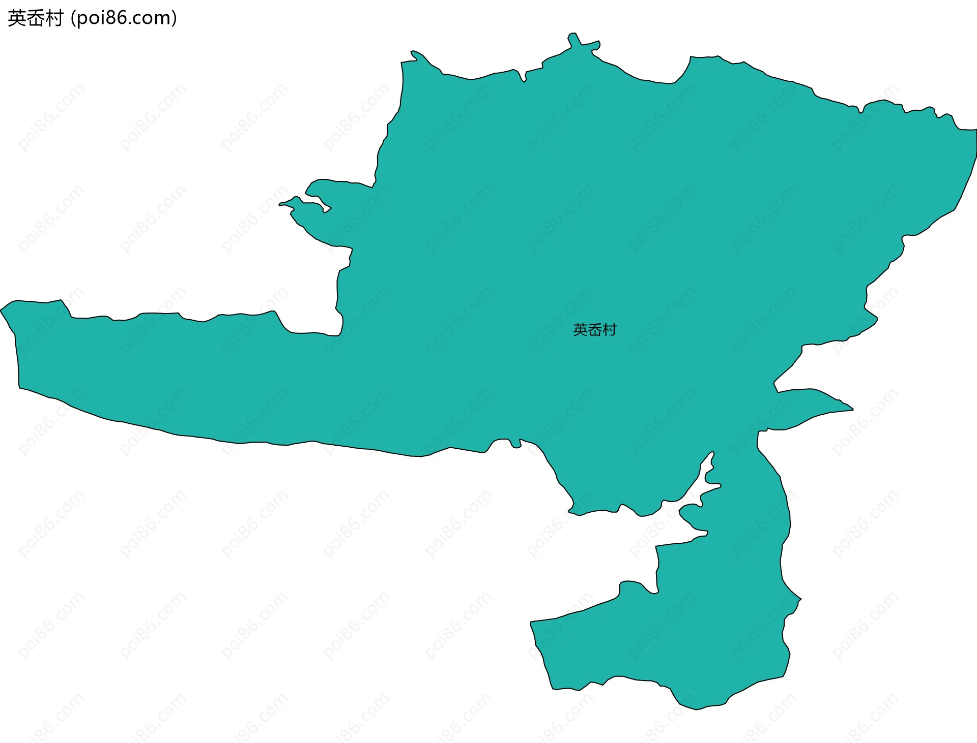 英岙村边界地图