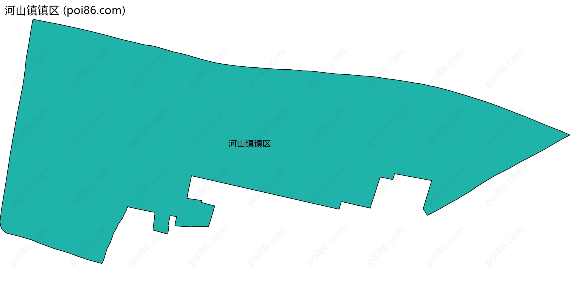 河山镇镇区边界地图