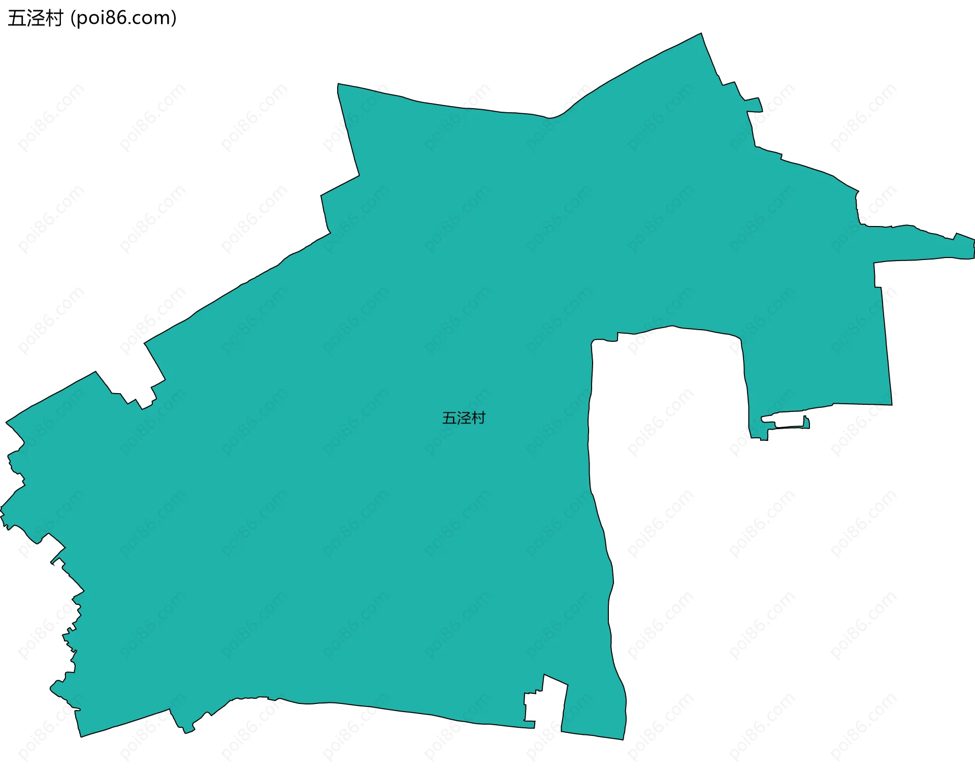 五泾村边界地图