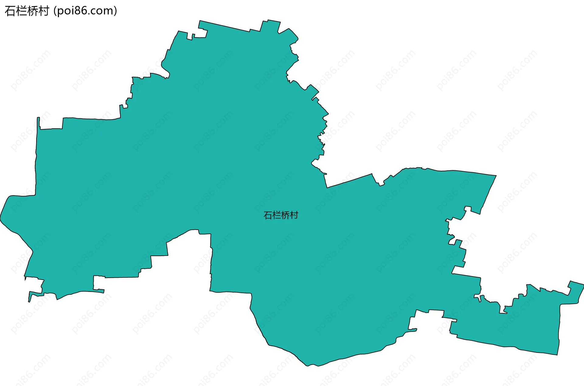 石栏桥村边界地图