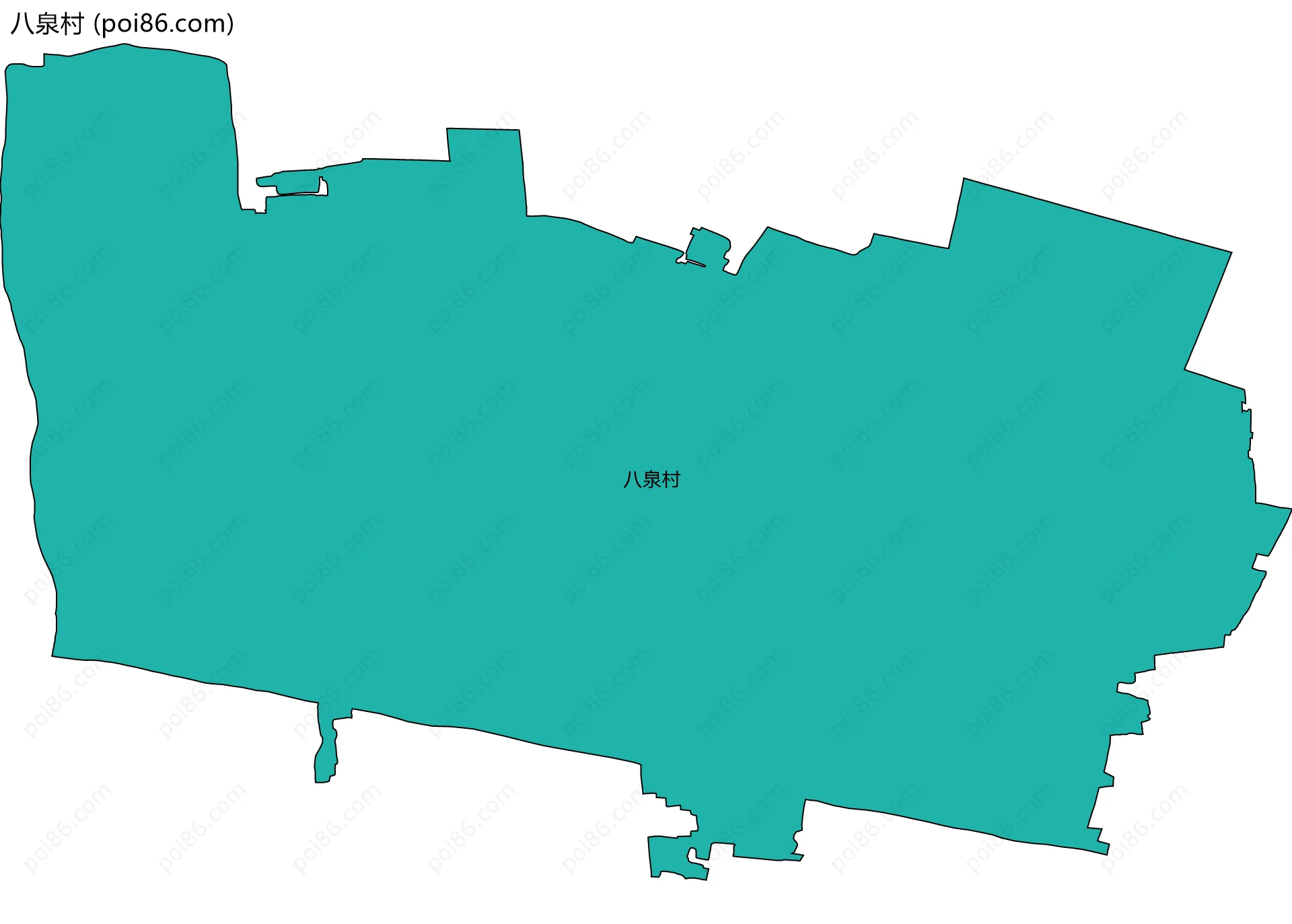 八泉村边界地图