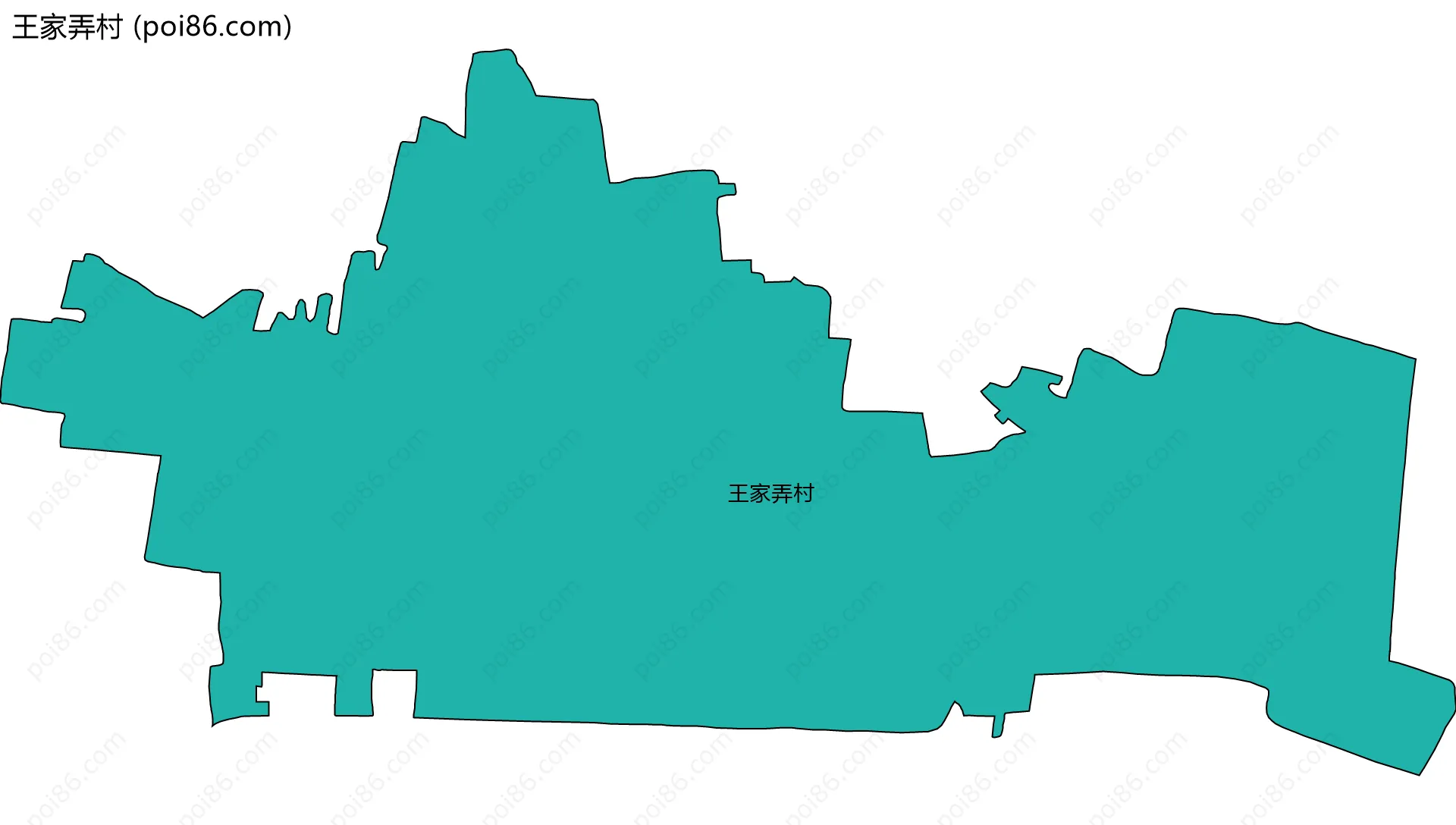 王家弄村边界地图