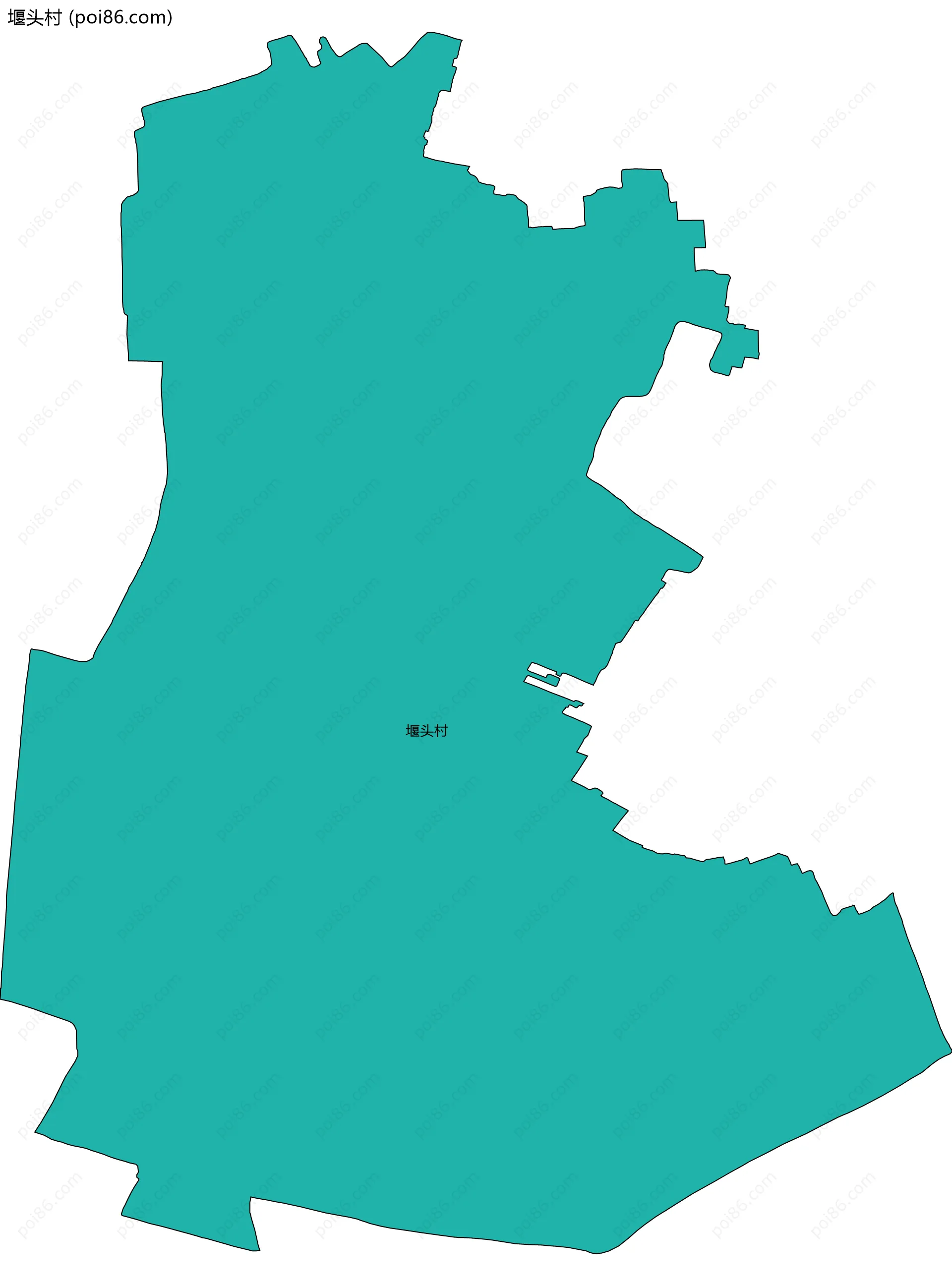 堰头村边界地图