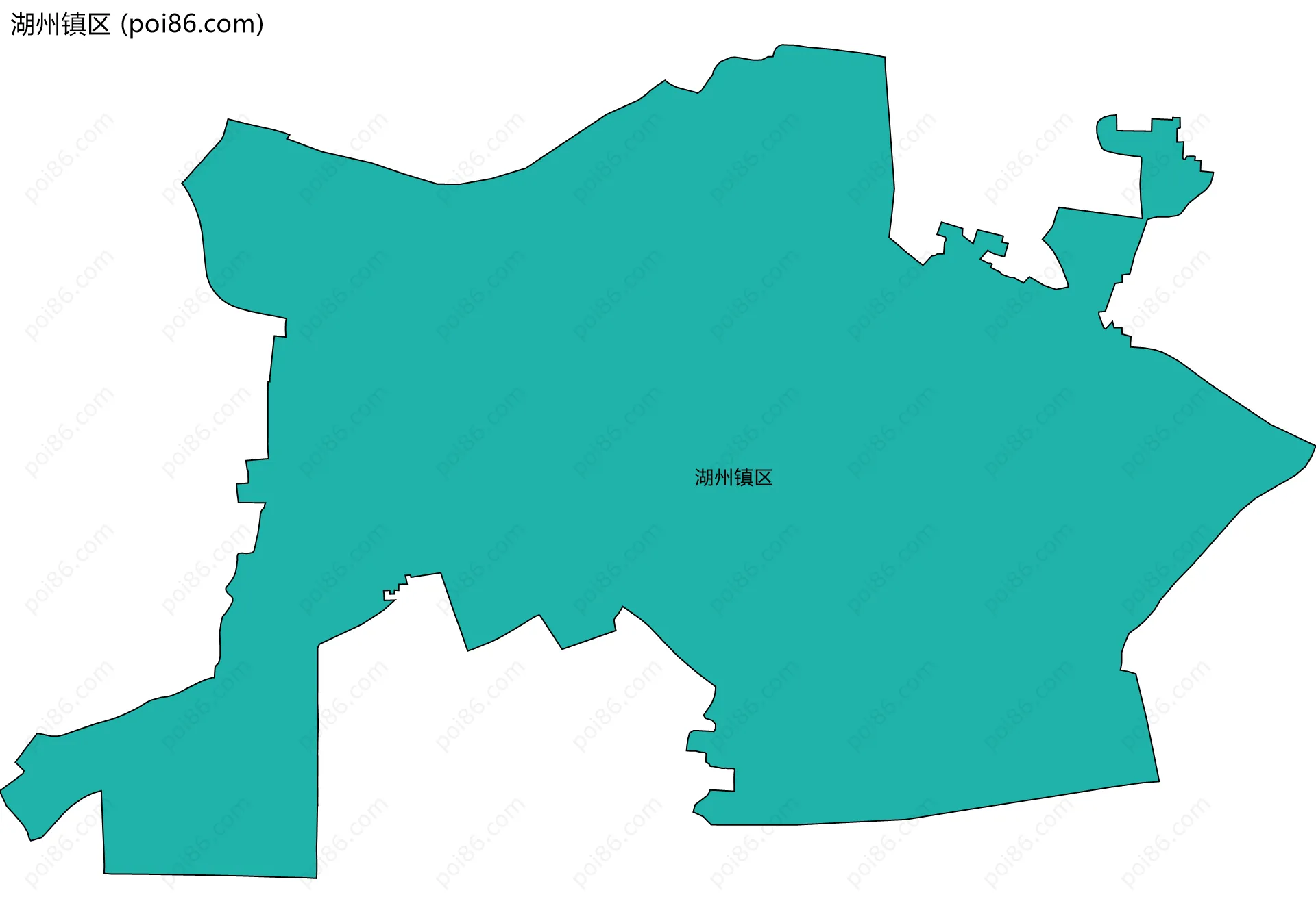 湖州镇区边界地图