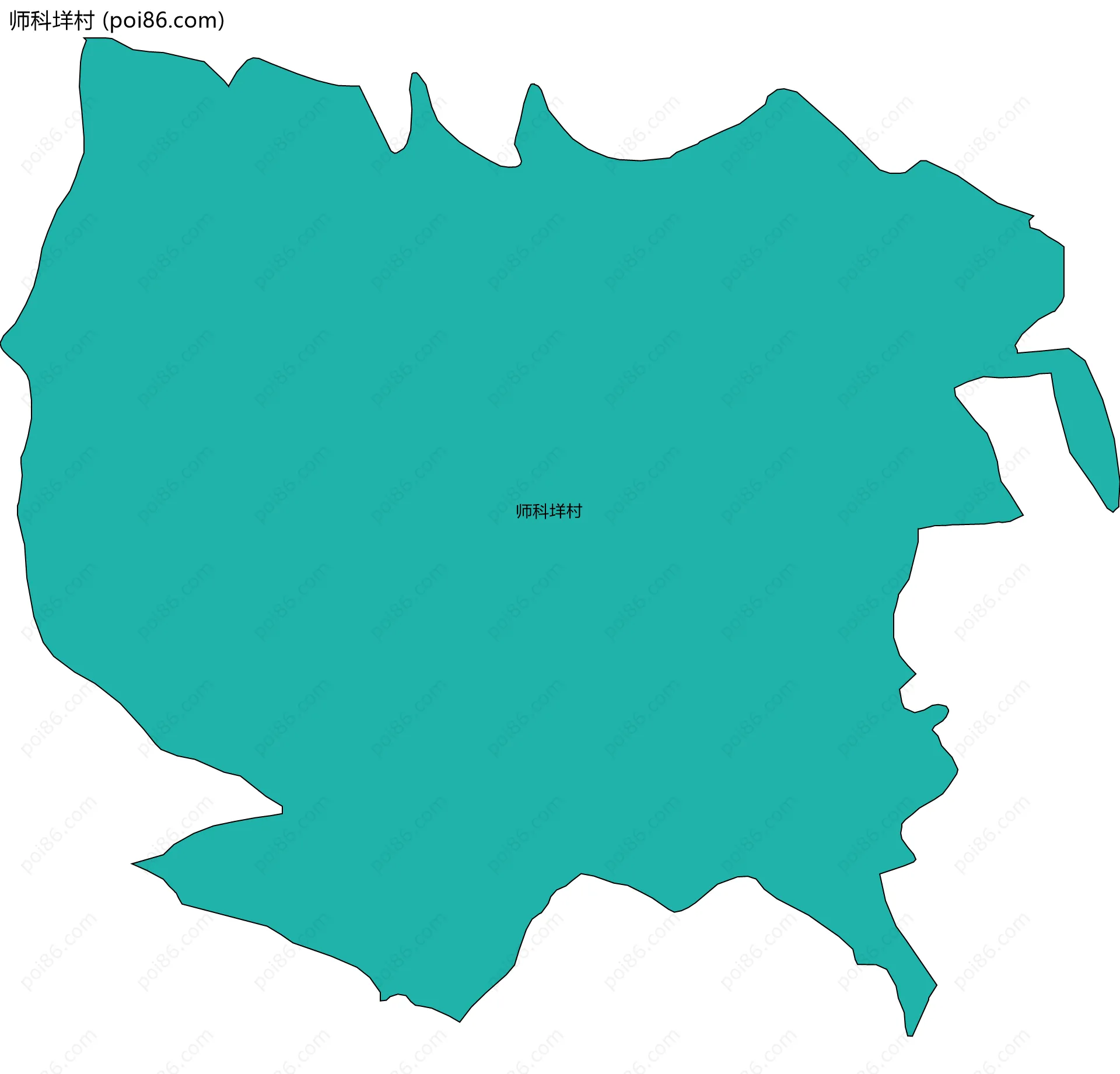 师科垟村边界地图