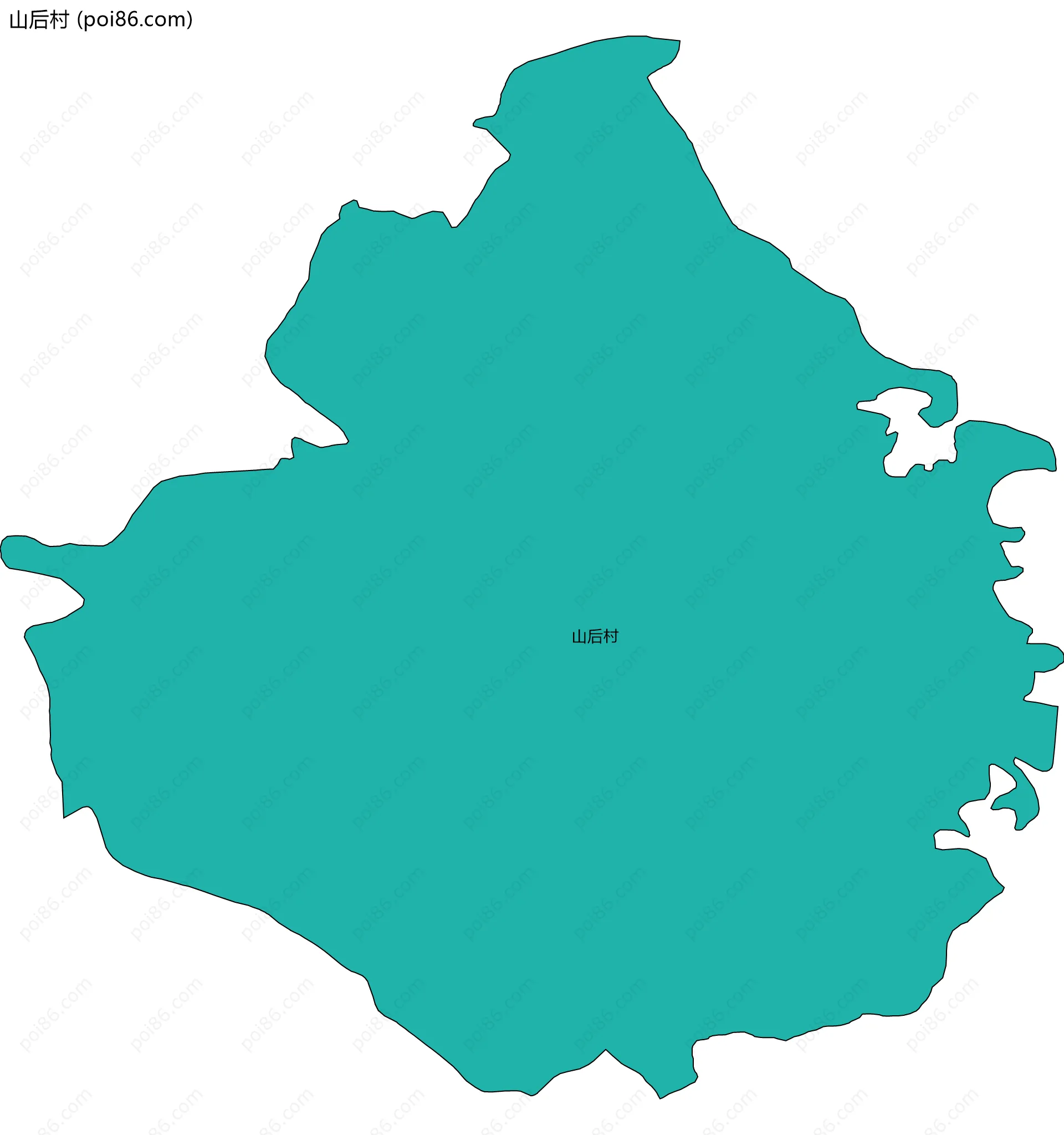 山后村边界地图