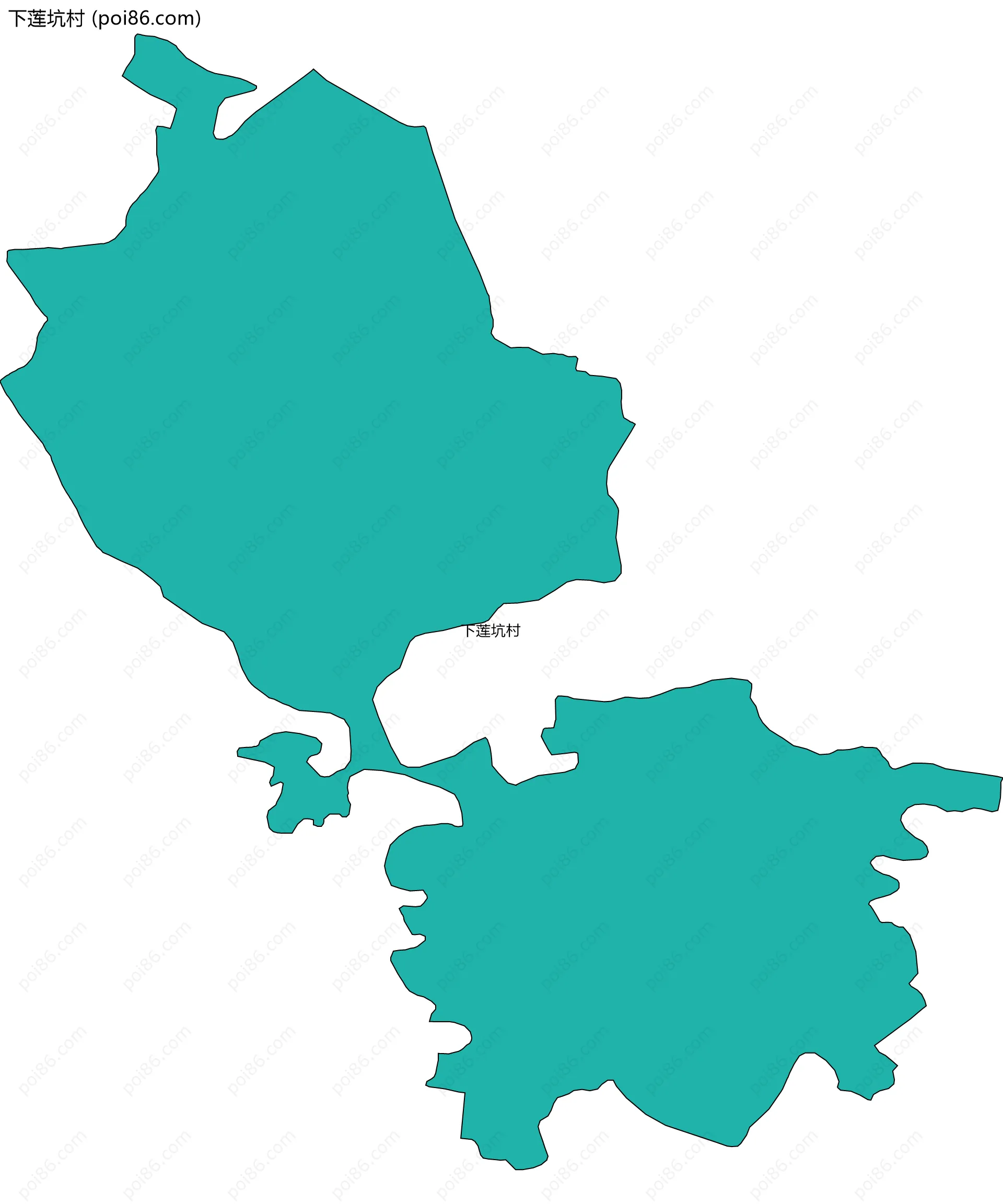 下莲坑村边界地图