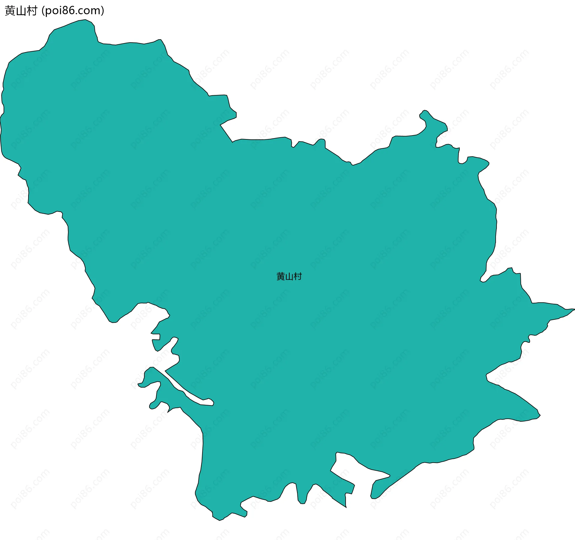 黄山村边界地图