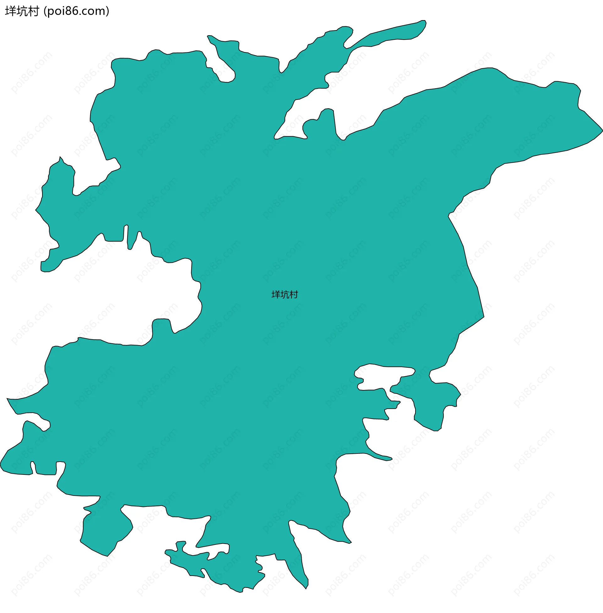 垟坑村边界地图