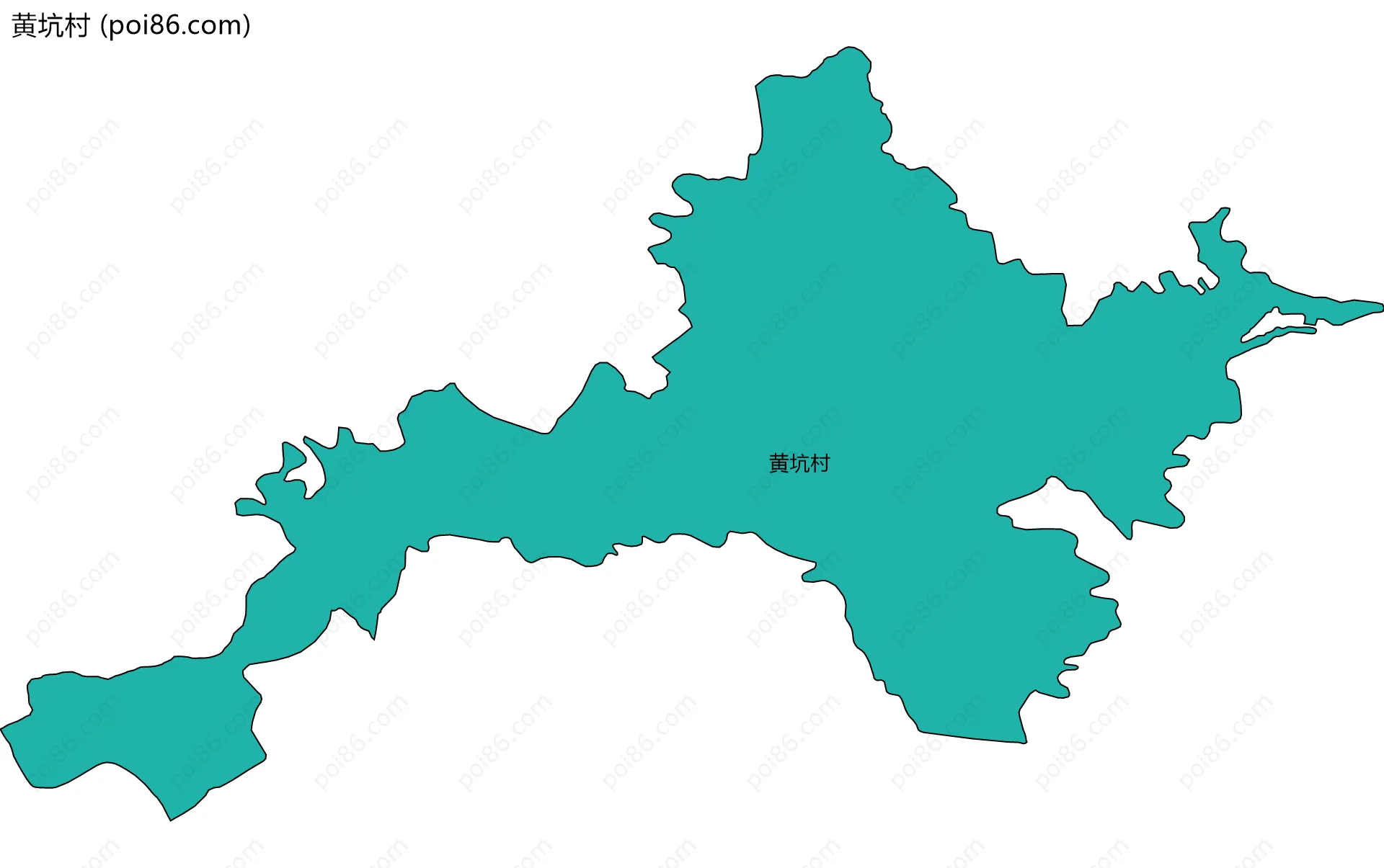 黄坑村边界地图