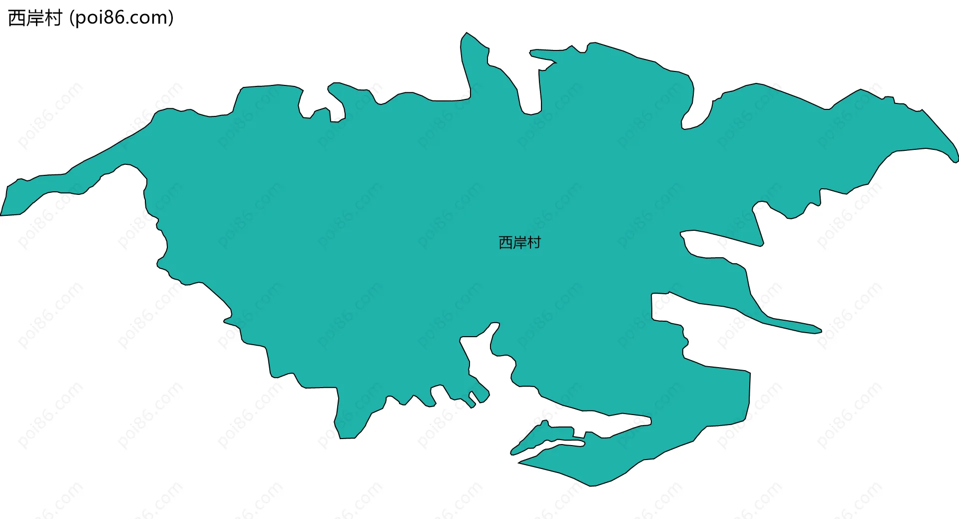 西岸村边界地图