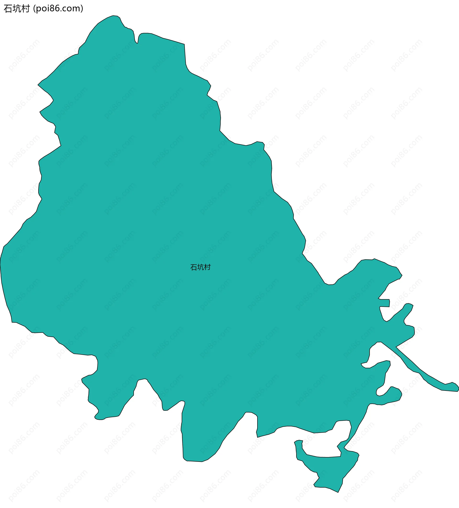 石坑村边界地图