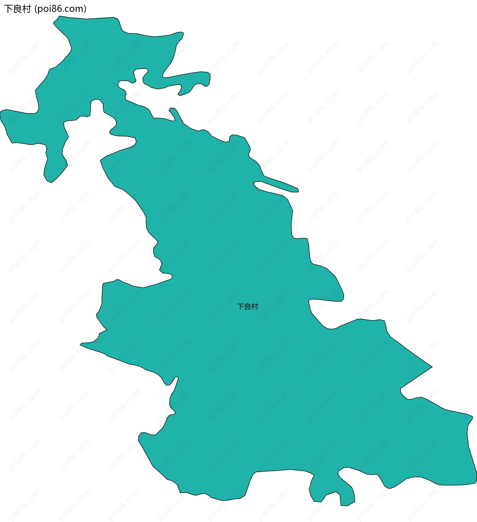 下良村边界地图