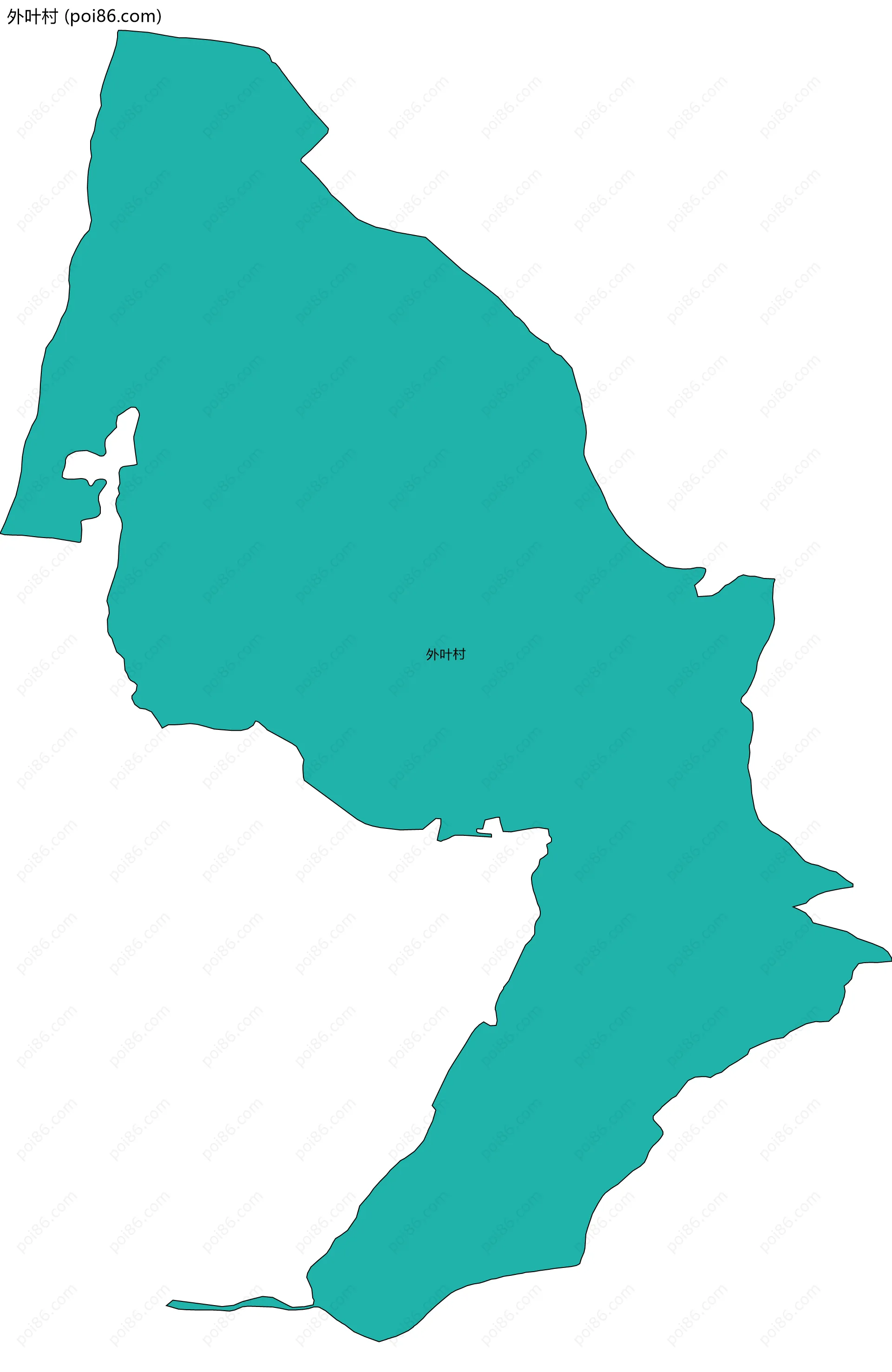 外叶村边界地图