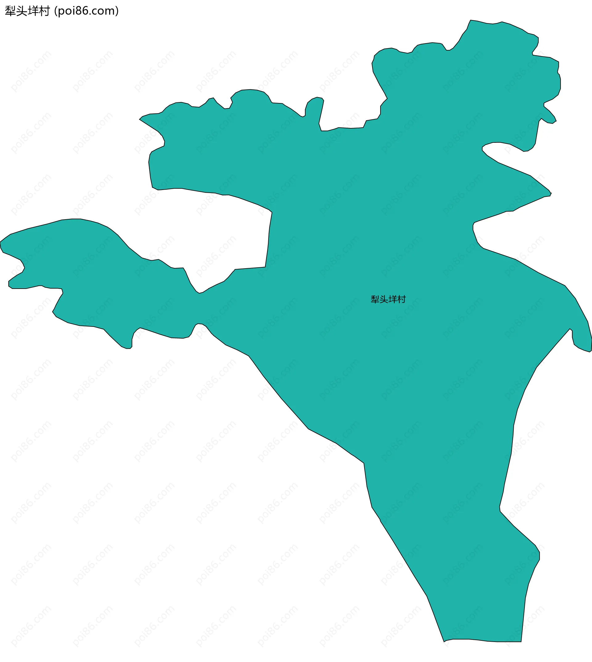 犁头垟村边界地图