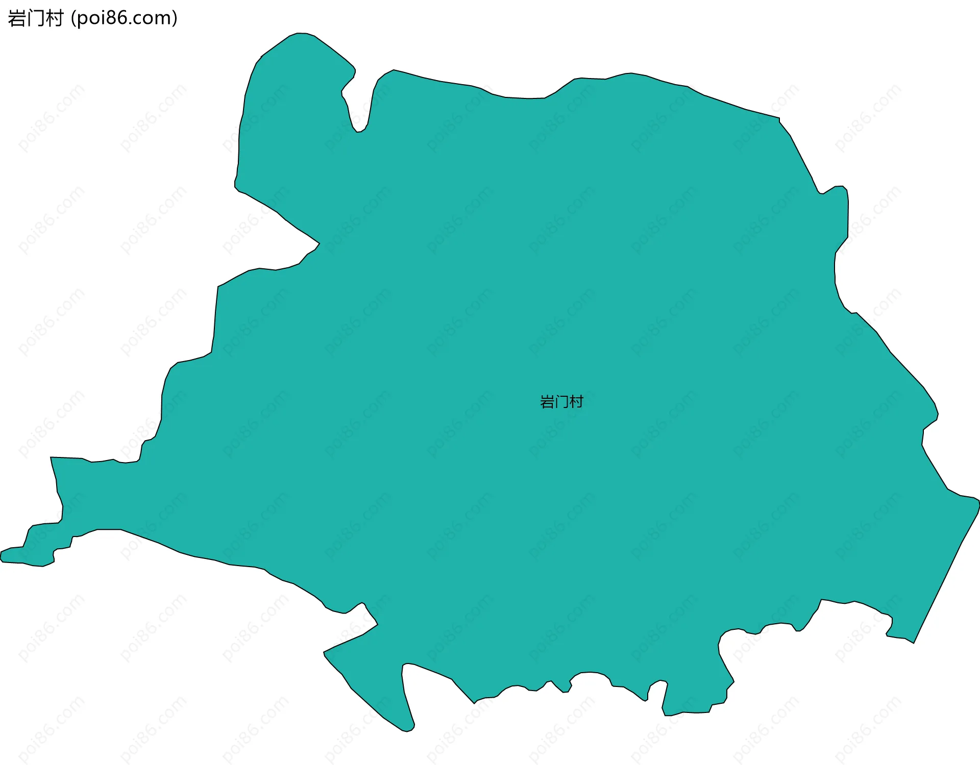 岩门村边界地图