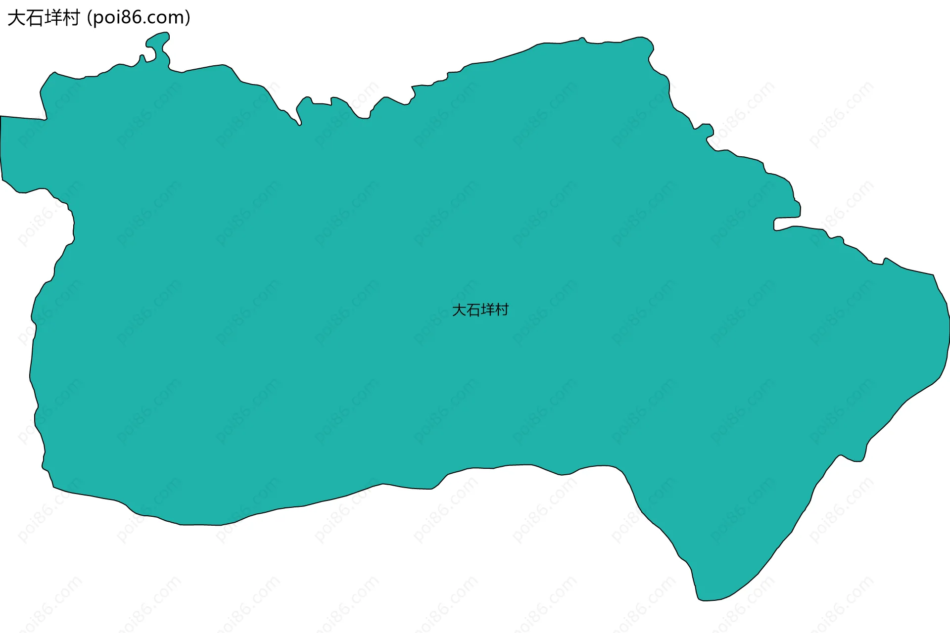 大石垟村边界地图