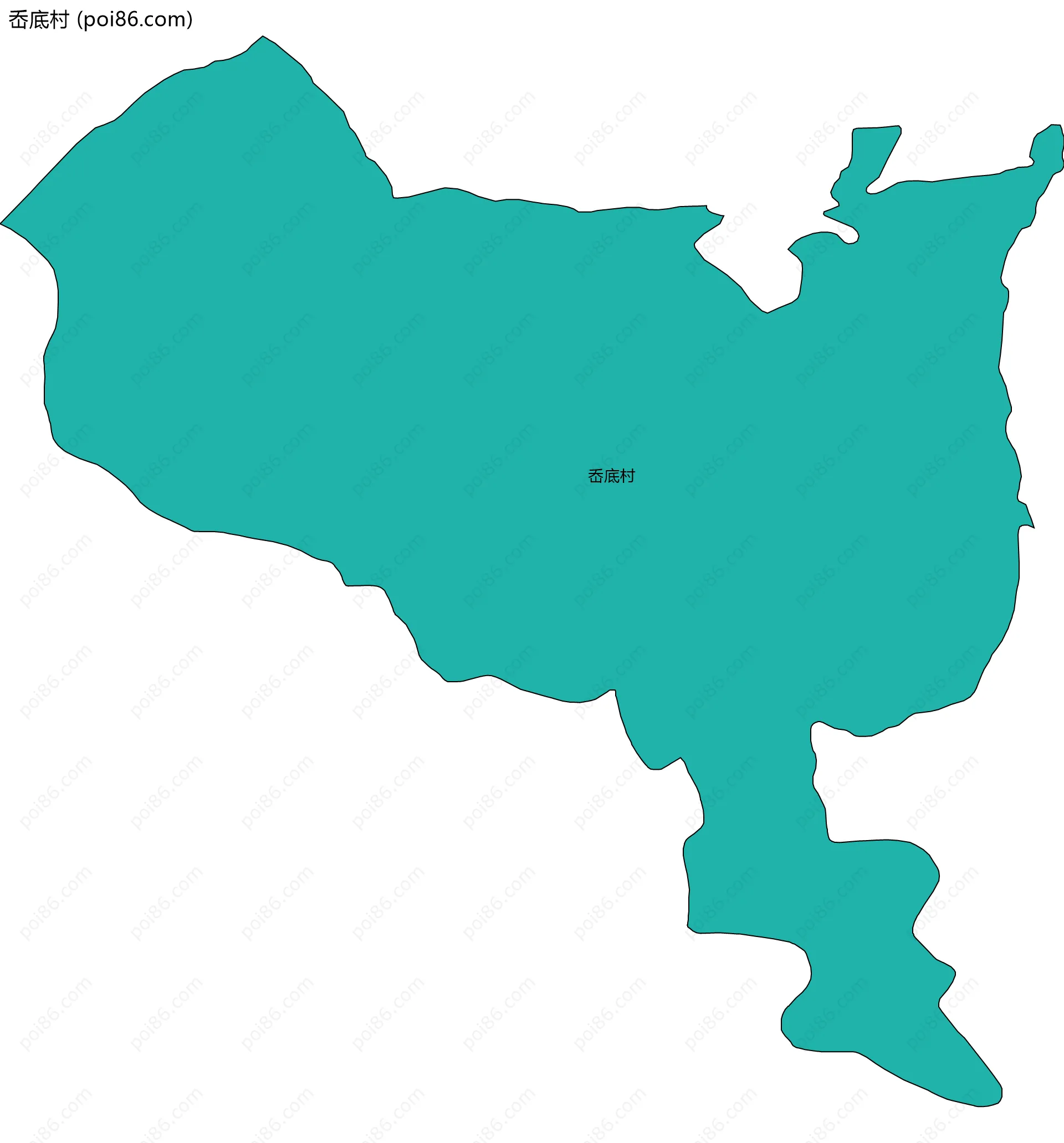 岙底村边界地图