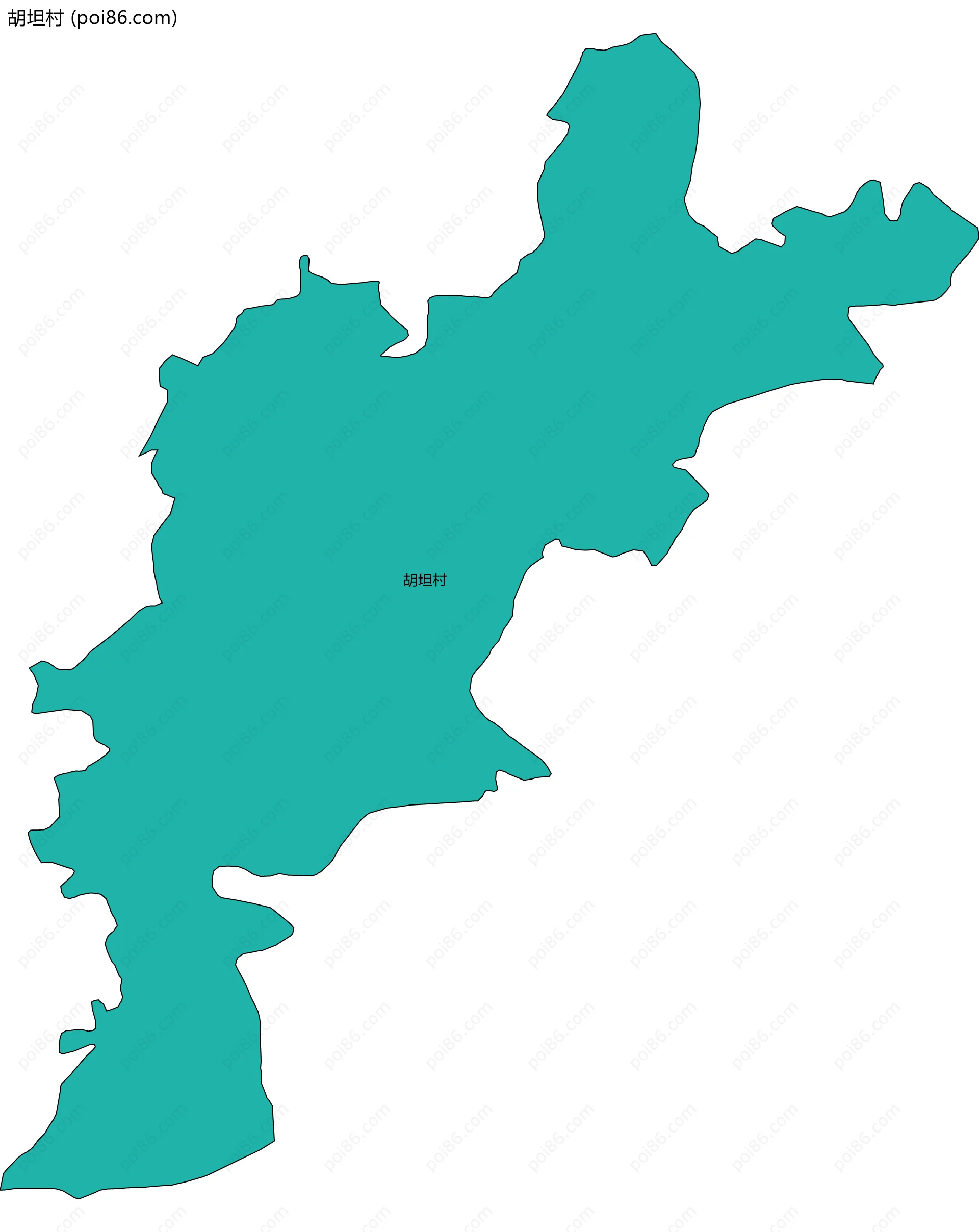 胡坦村边界地图