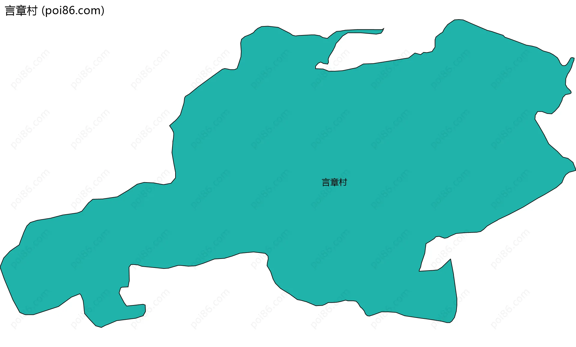 言章村边界地图