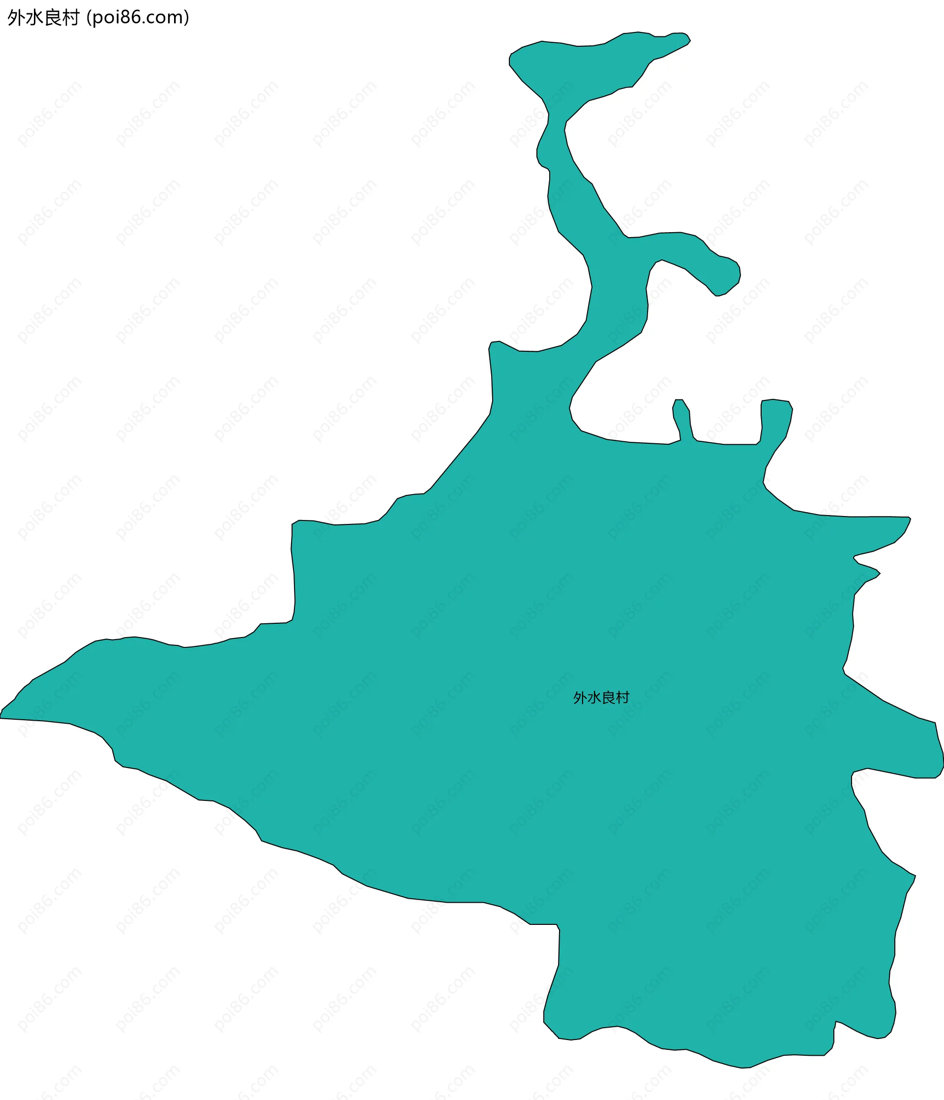 外水良村边界地图