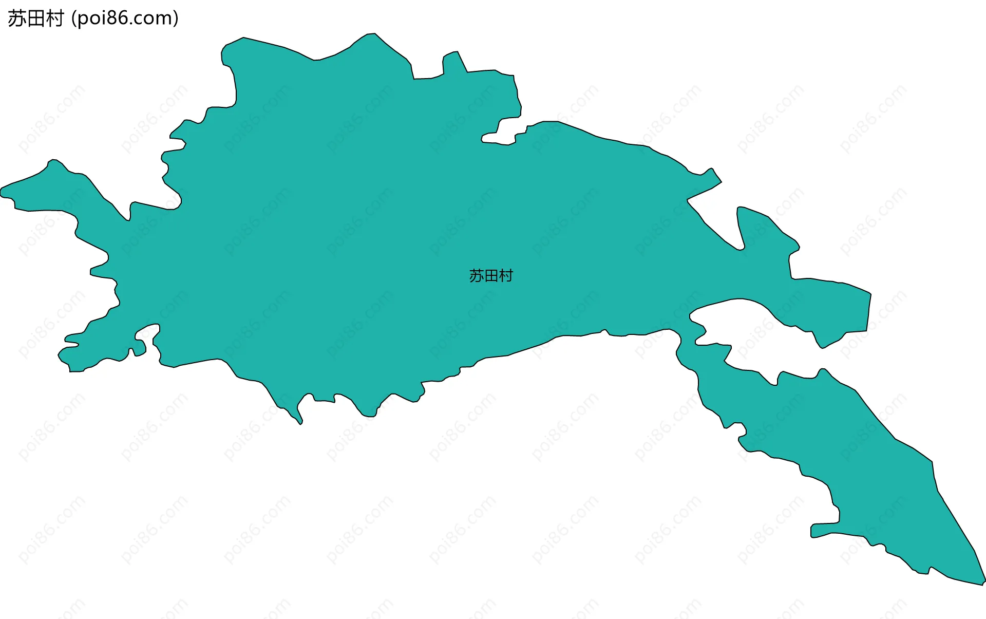 苏田村边界地图