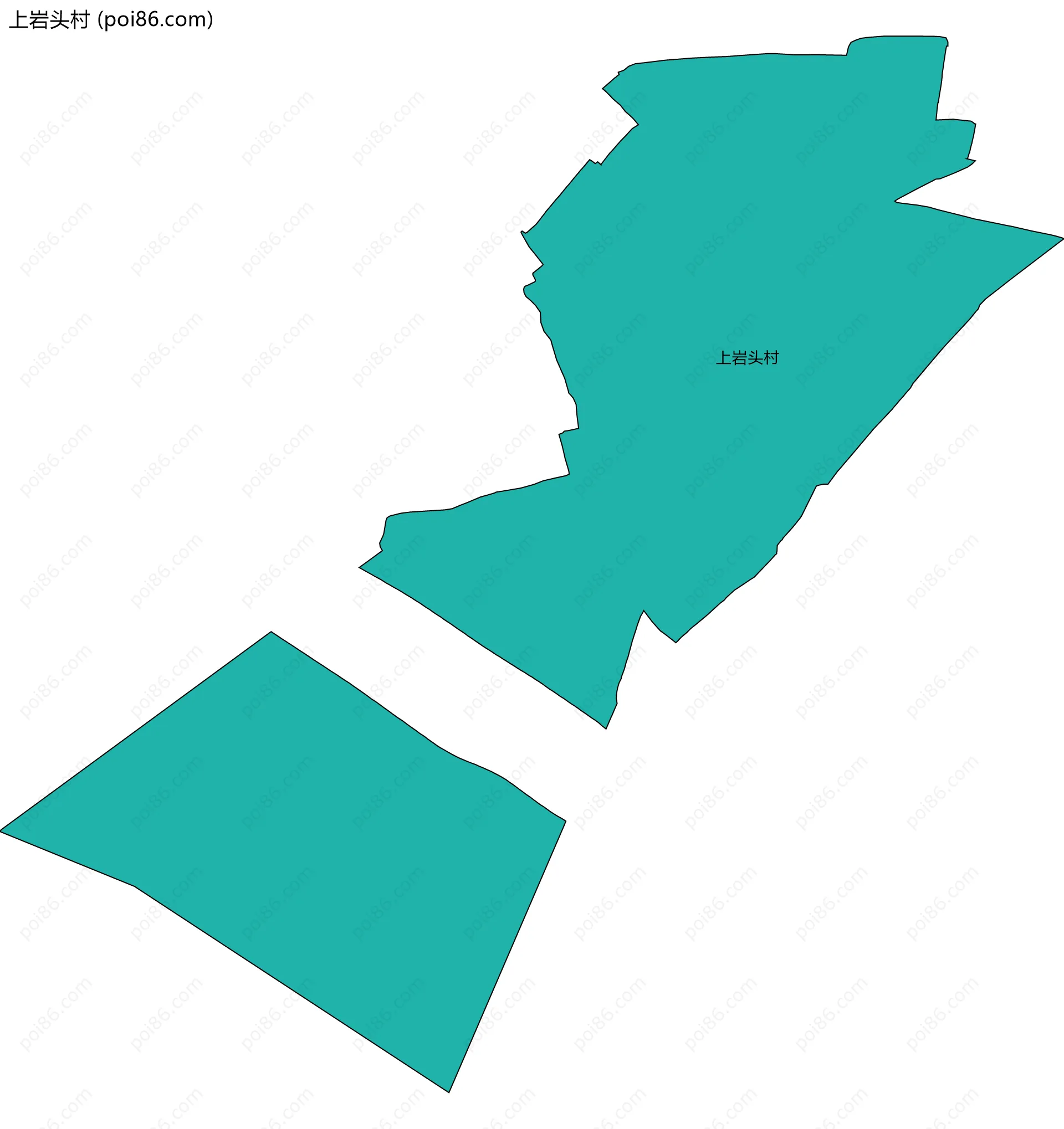上岩头村边界地图