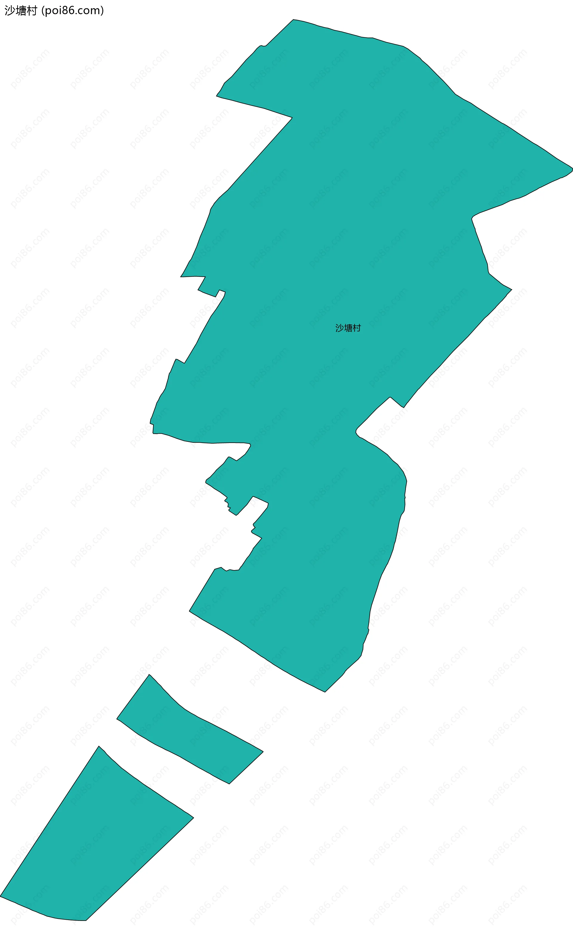 沙塘村边界地图