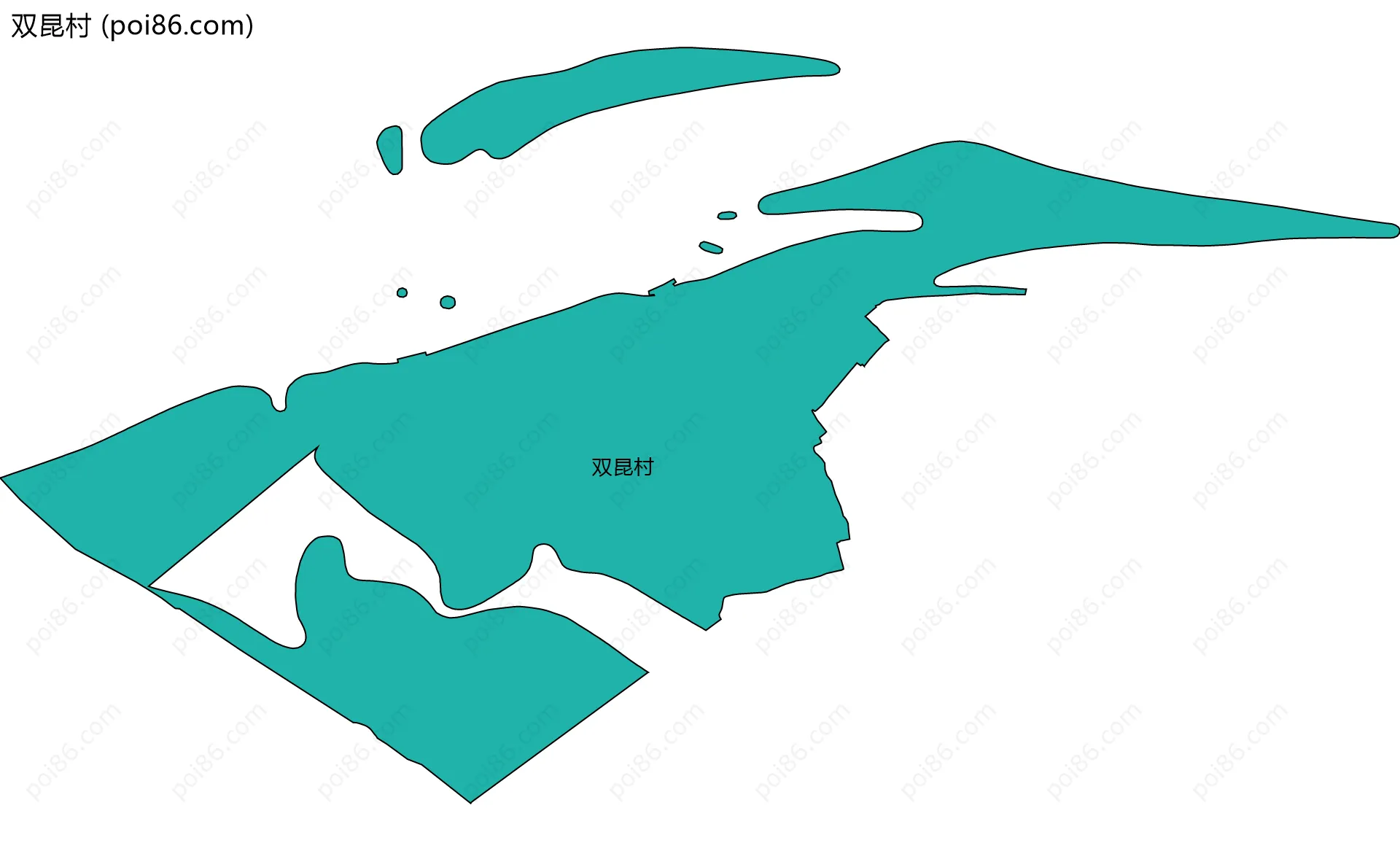 双昆村边界地图