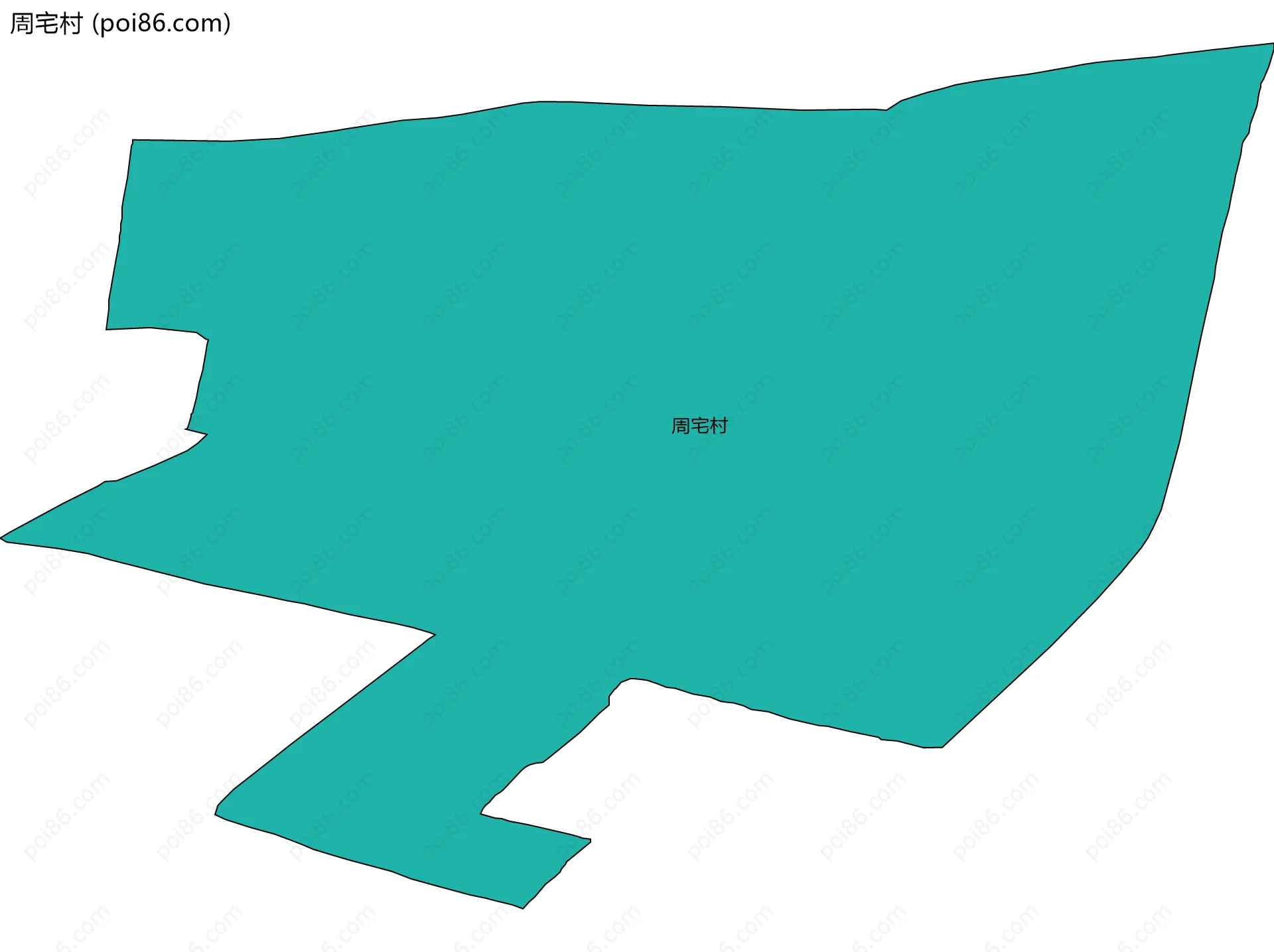 周宅村边界地图