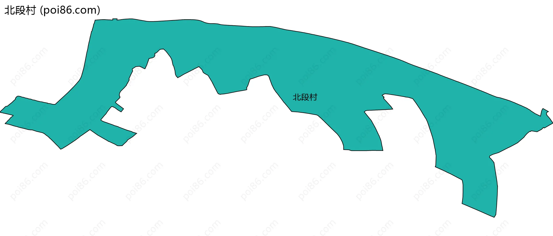 北段村边界地图