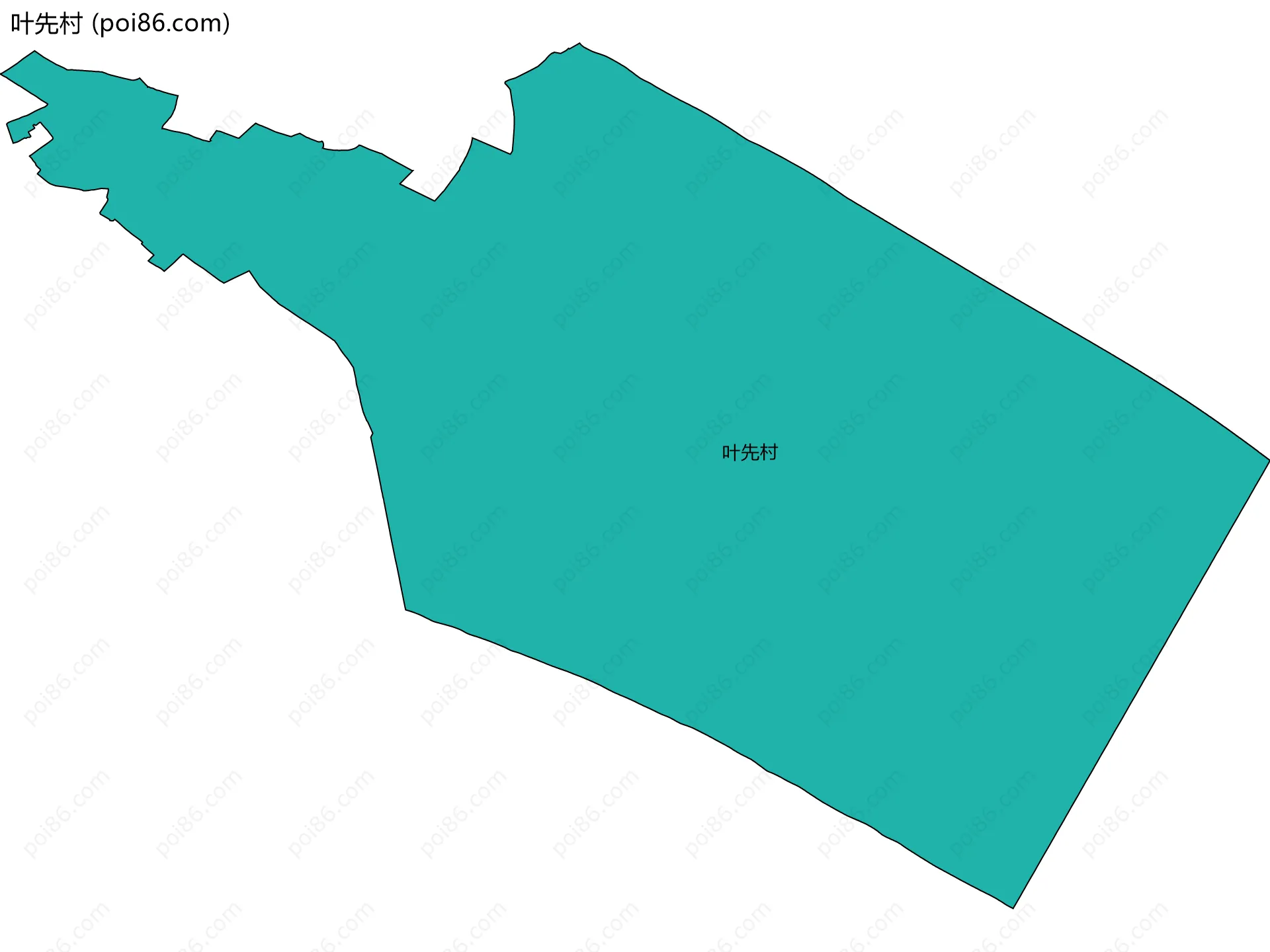 叶先村边界地图