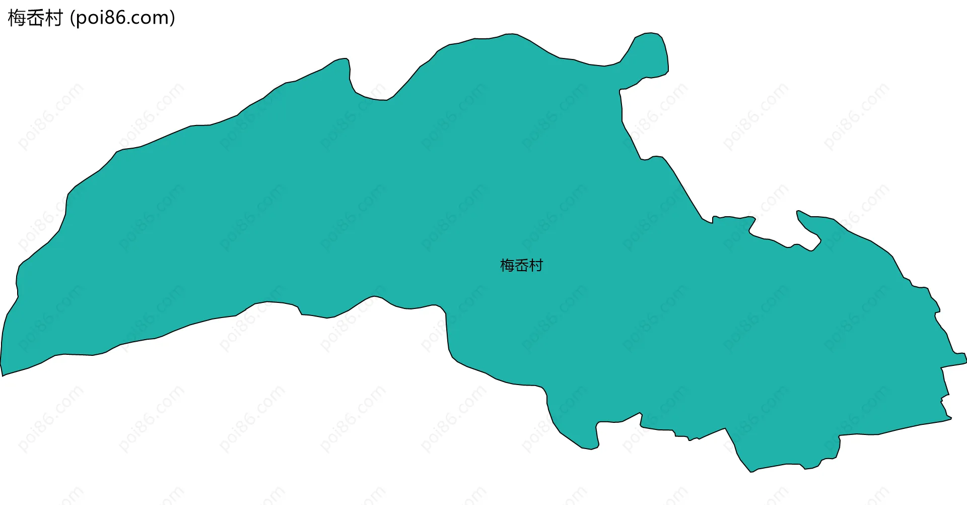 梅岙村边界地图