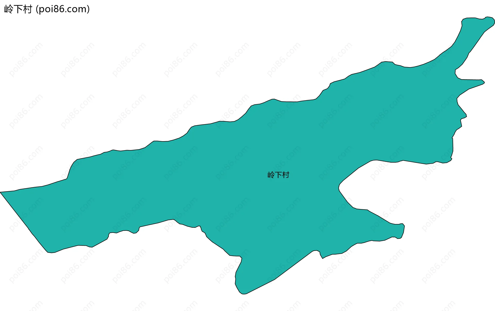 岭下村边界地图
