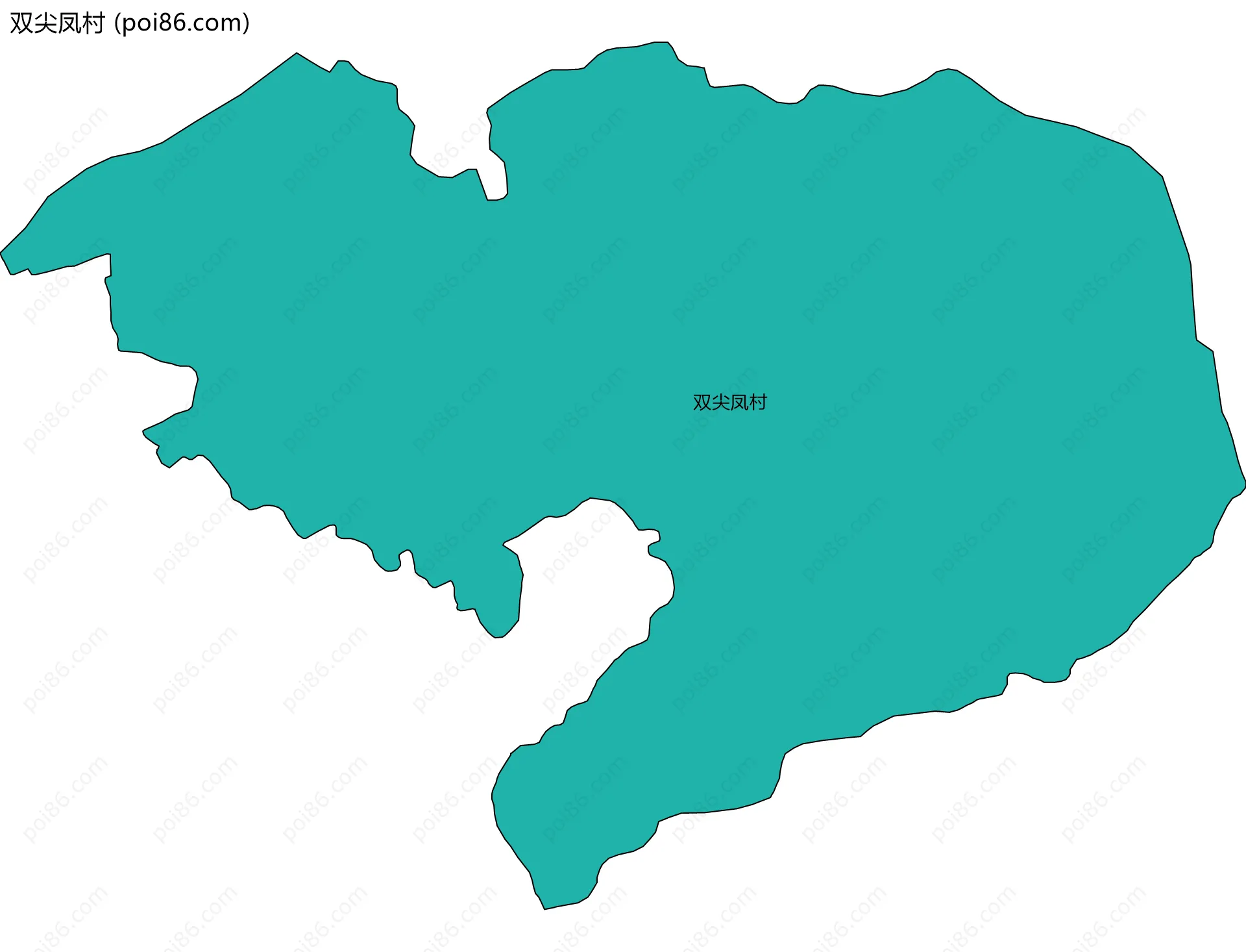 双尖凤村边界地图