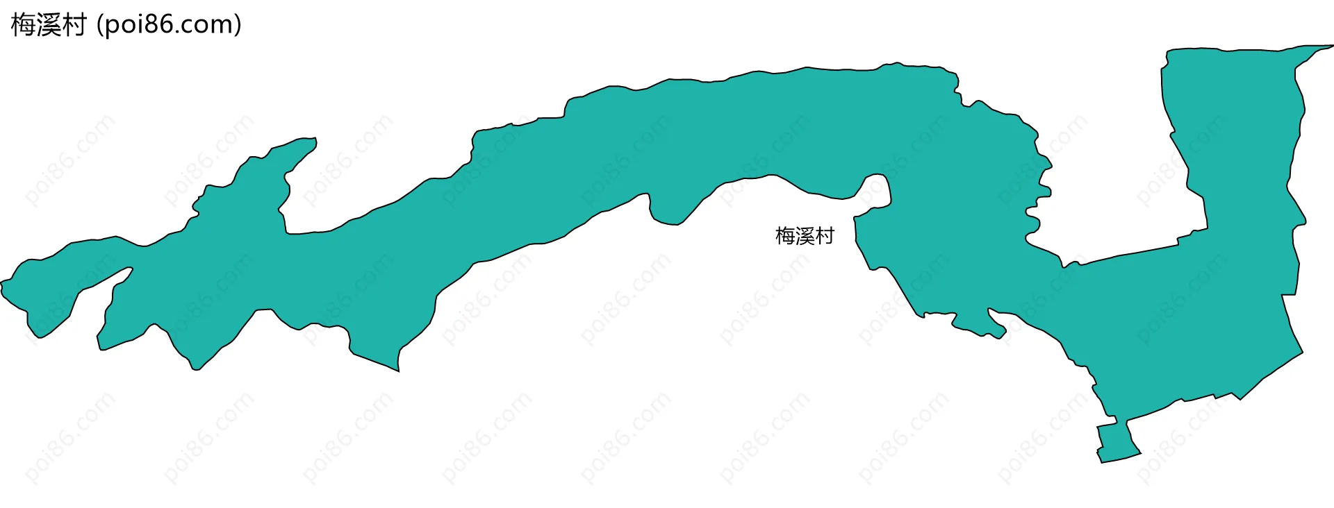 梅溪村边界地图