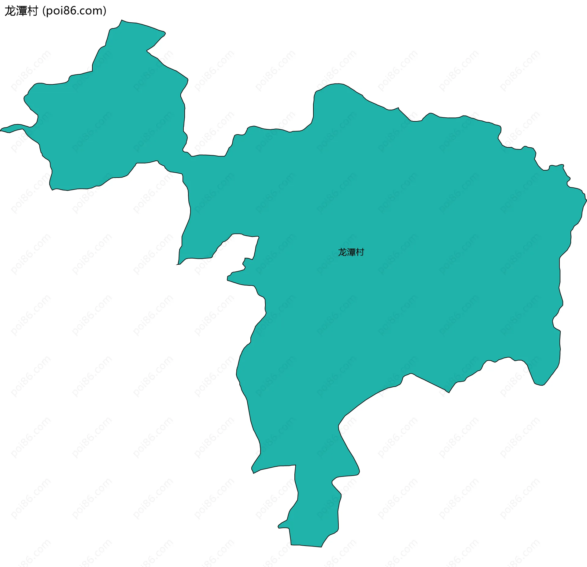 龙潭村边界地图