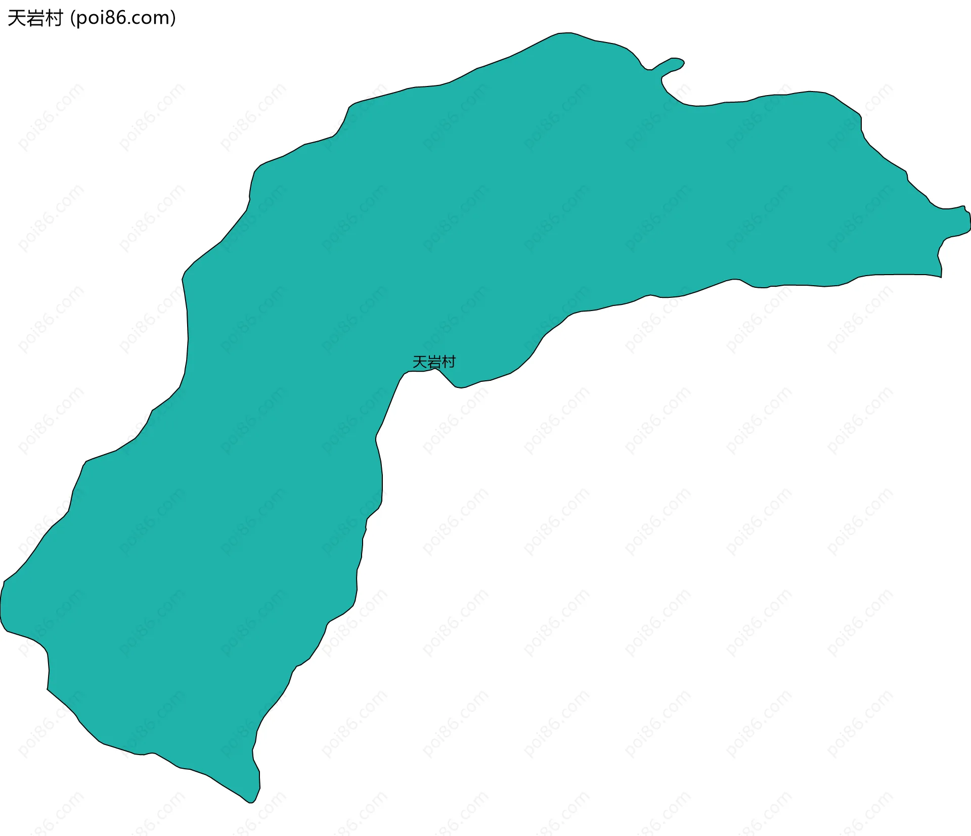天岩村边界地图