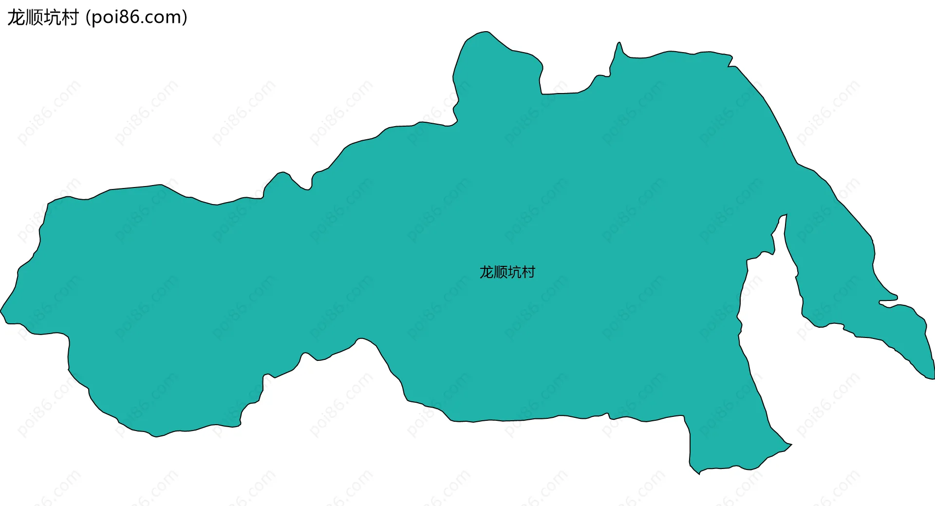 龙顺坑村边界地图