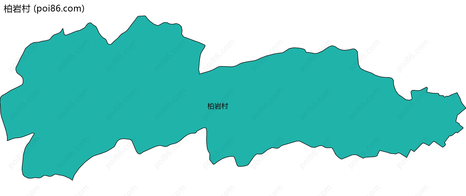 柏岩村边界地图