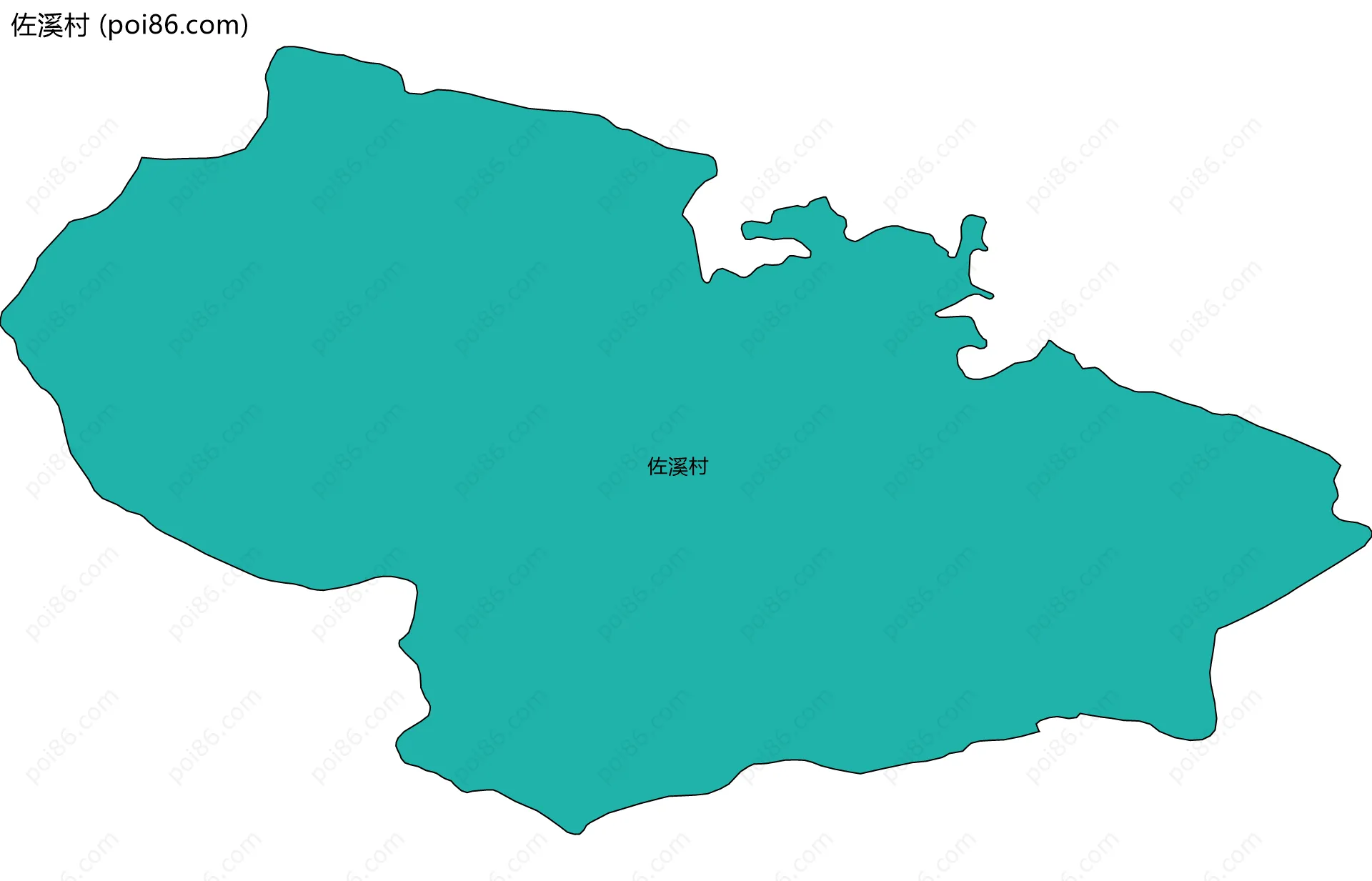 佐溪村边界地图