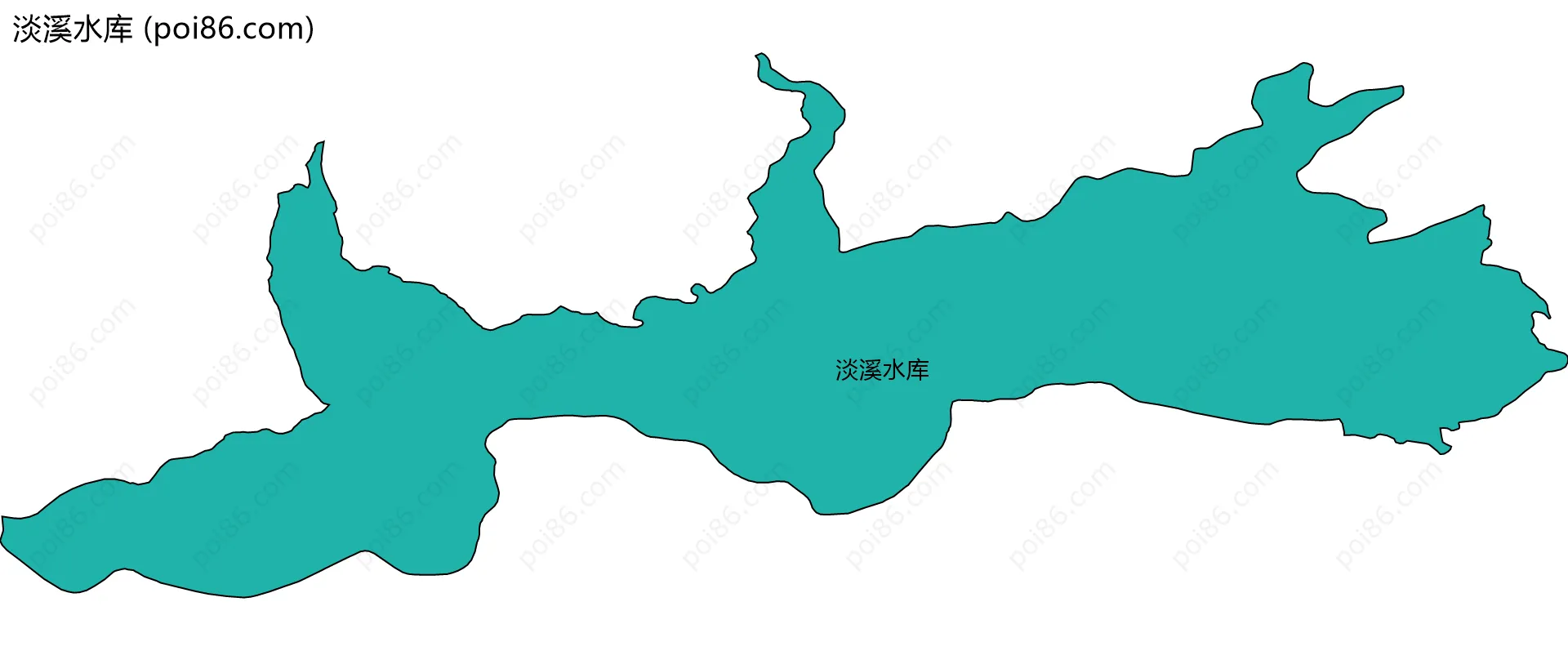 淡溪水库边界地图