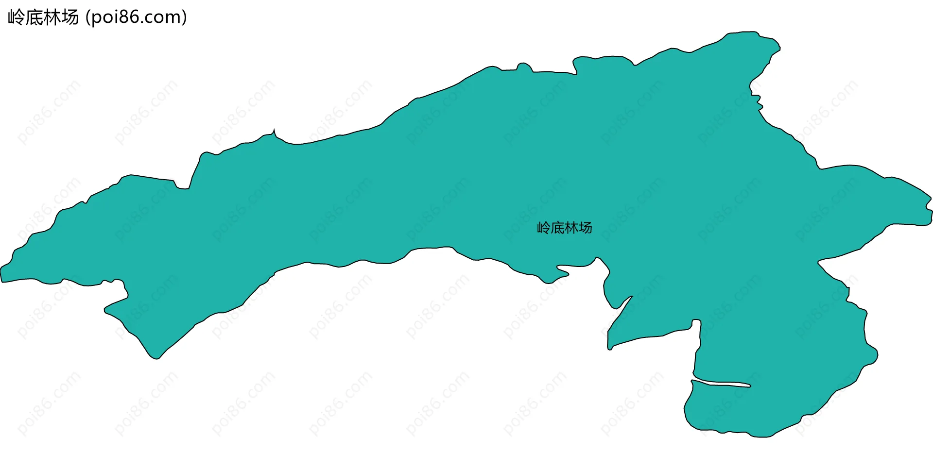 岭底林场边界地图