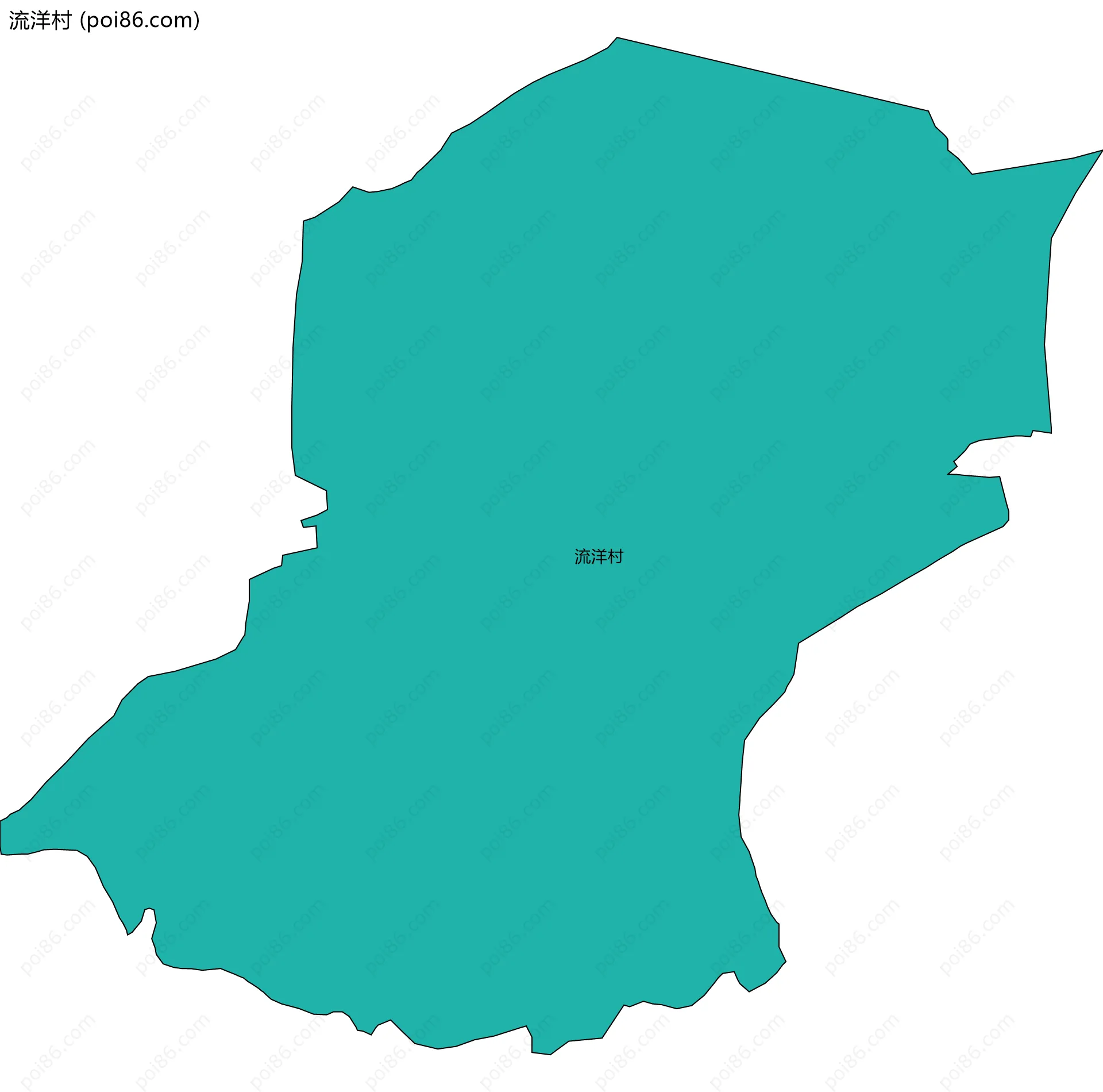 流洋村边界地图