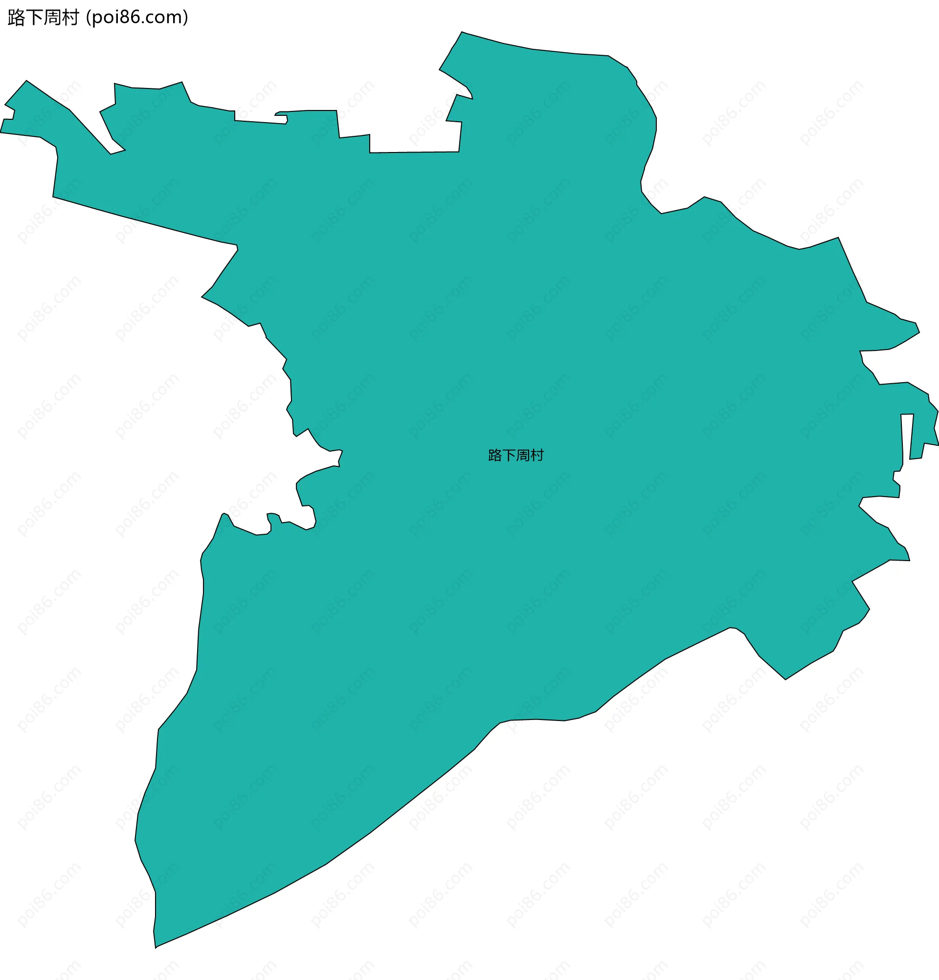 路下周村边界地图