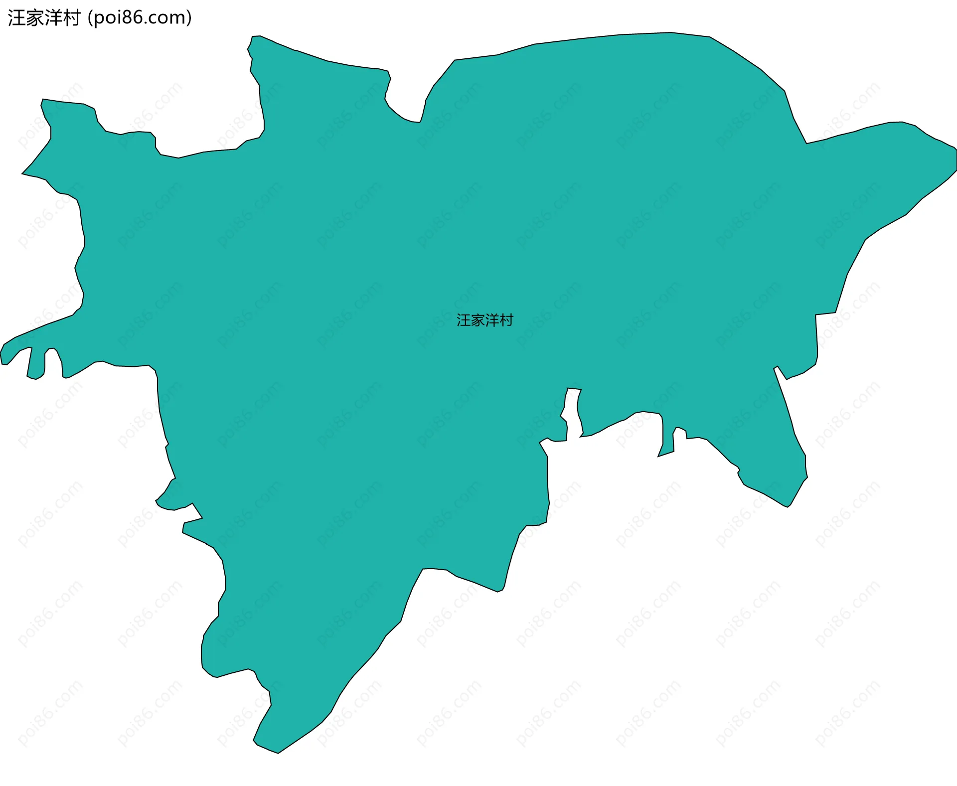 汪家洋村边界地图