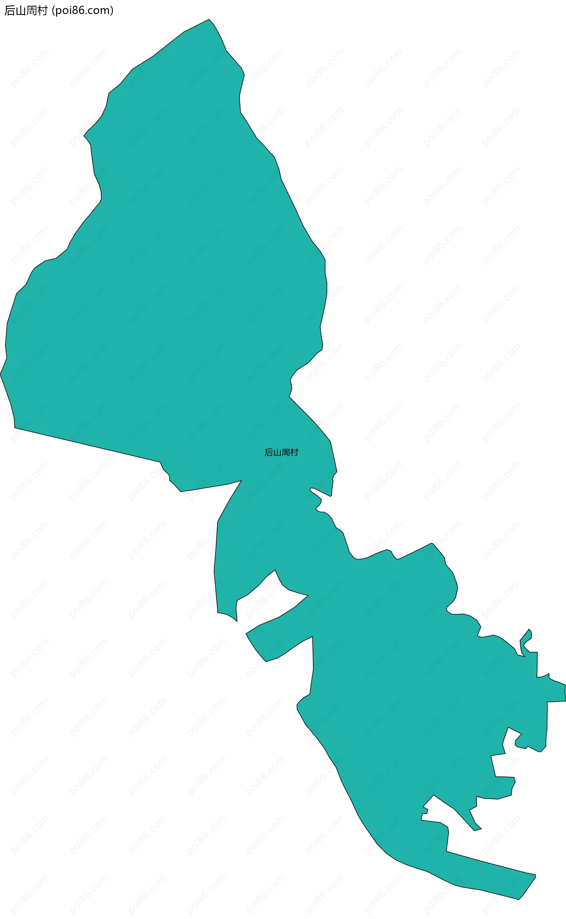 后山周村边界地图