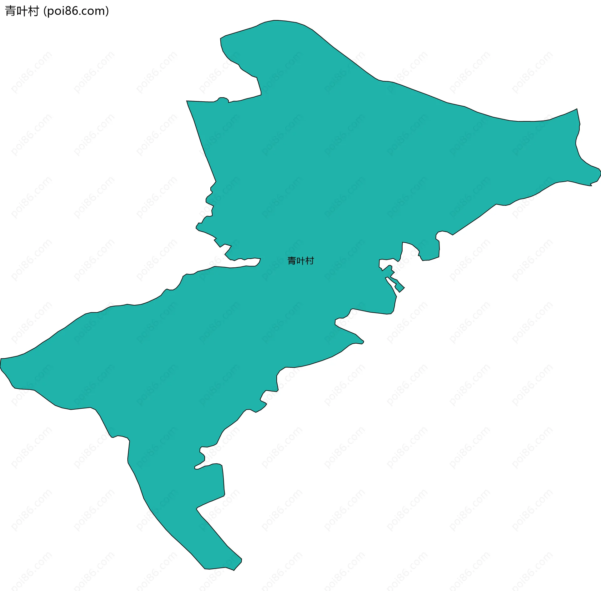 青叶村边界地图