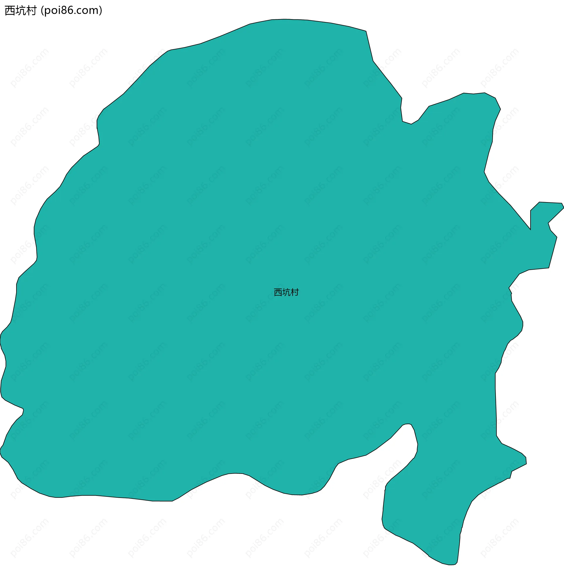 西坑村边界地图