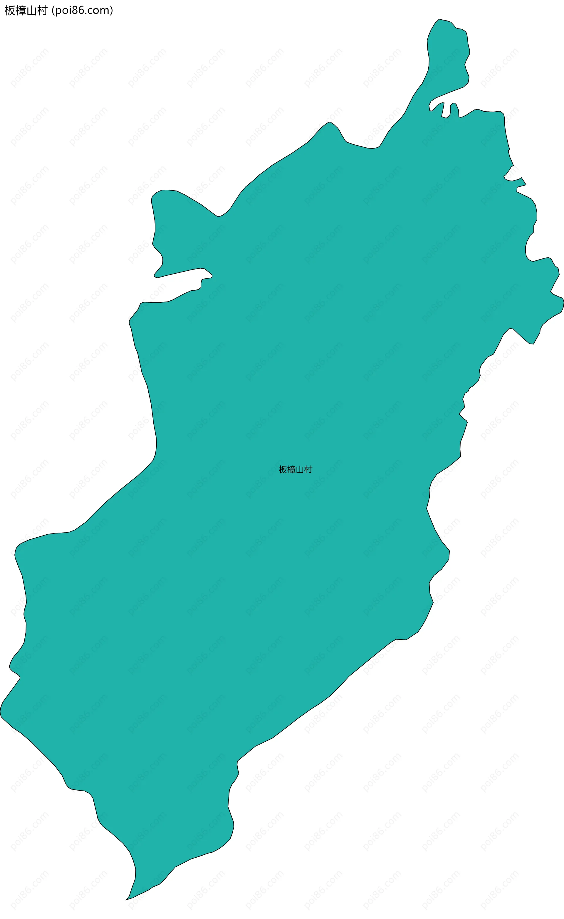 板樟山村边界地图